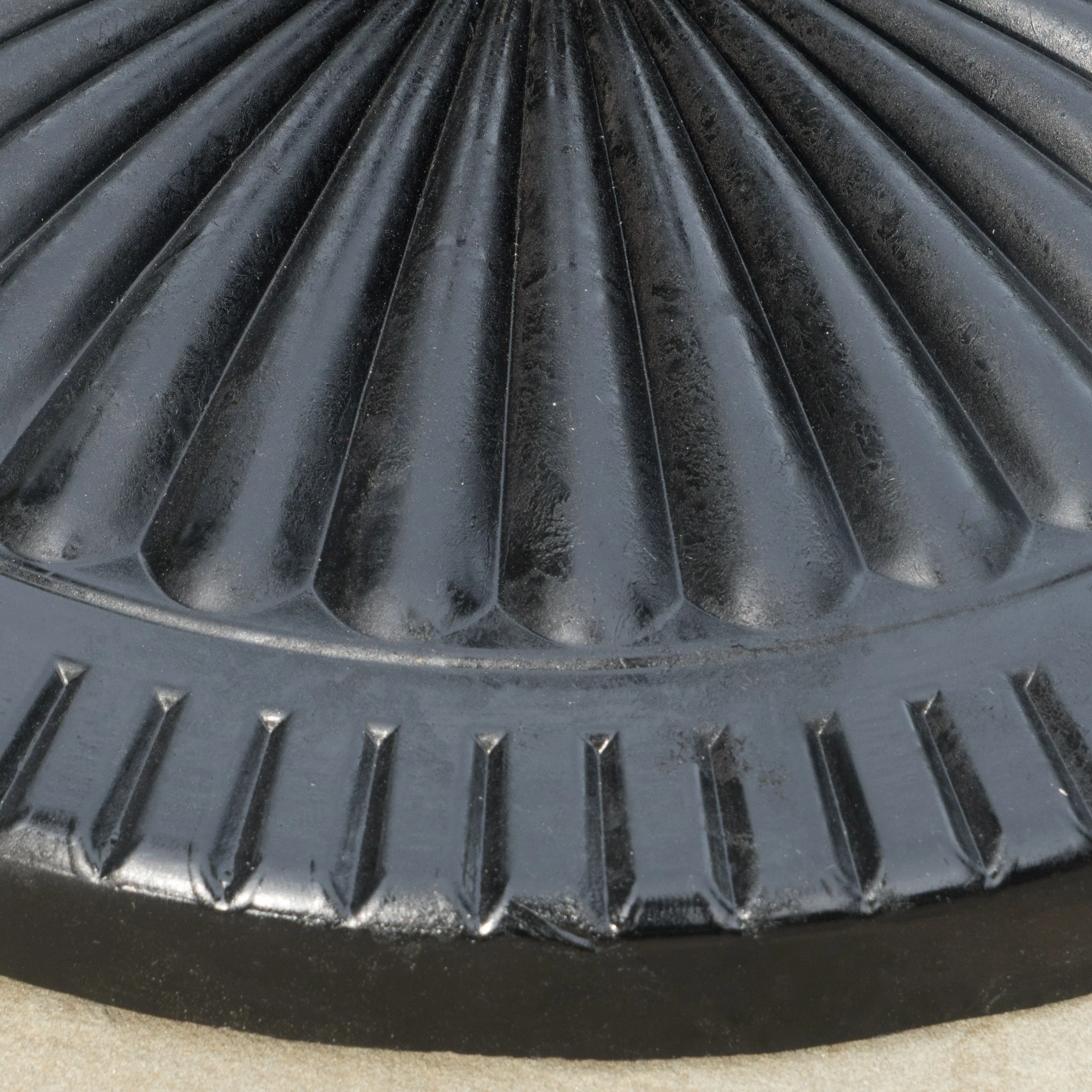 Seymour Outdoor Black Resin and Steel Umbrella Base - furnishings