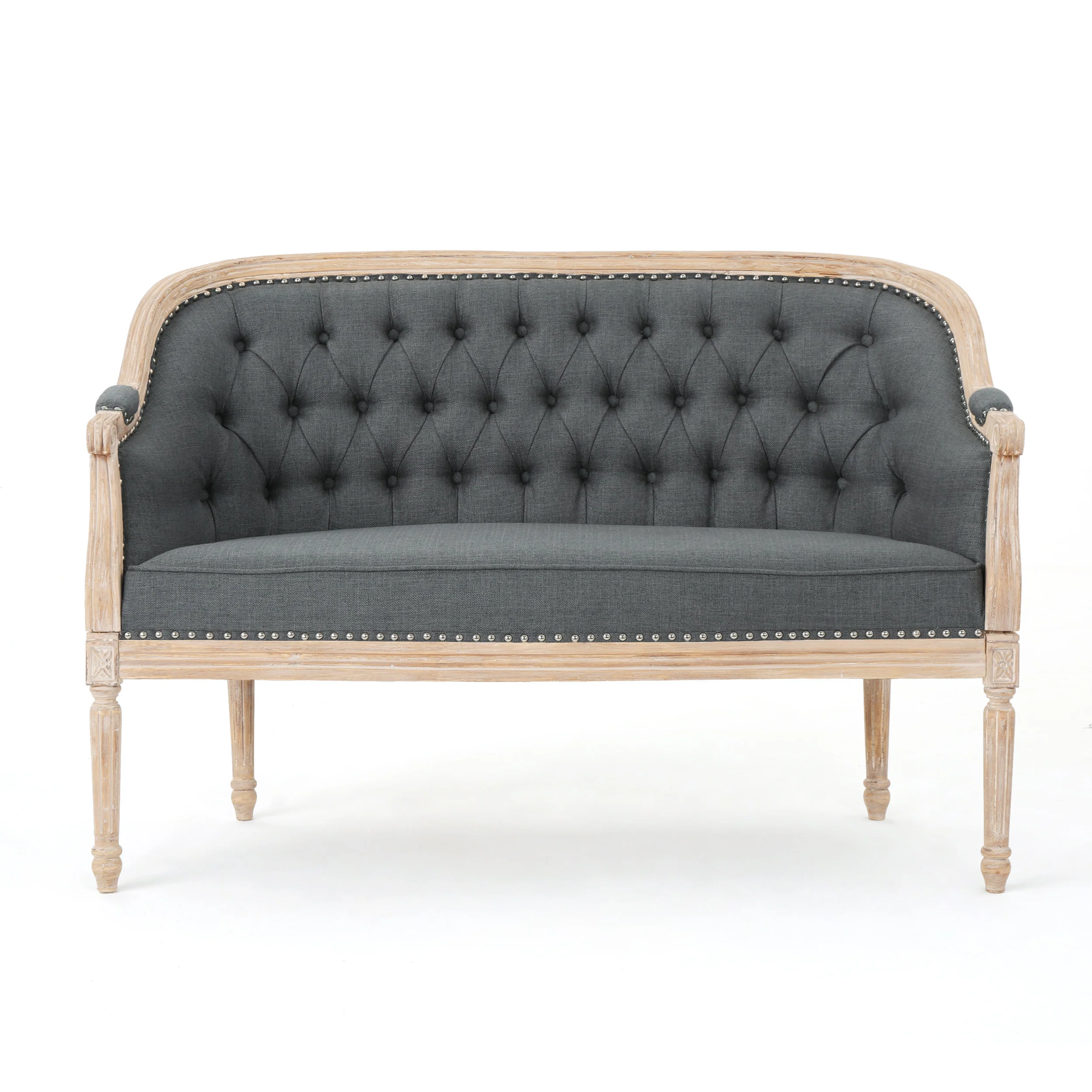 Megan Traditional Tufted Upholstered Loveseat - furnishings