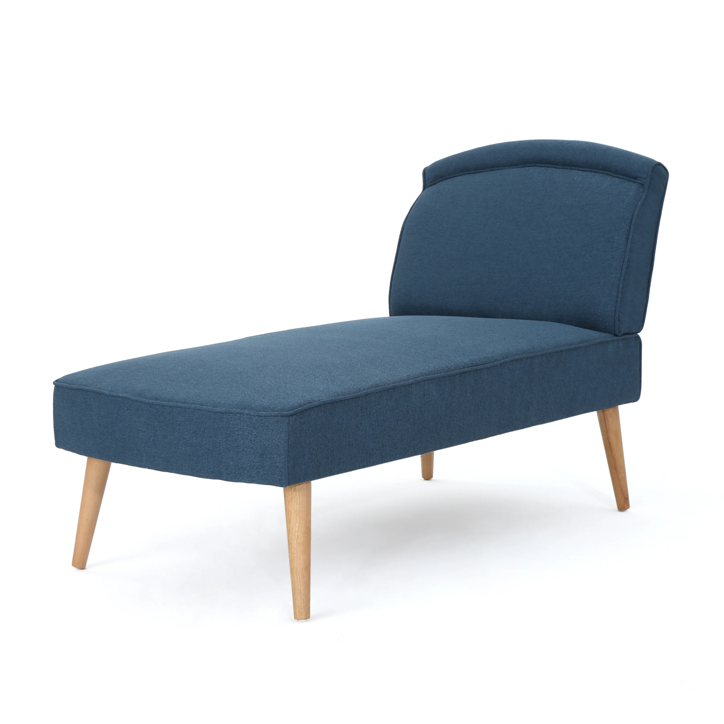 Jolie Mid Century Modern Fabric Chaise Lounge - furnishings