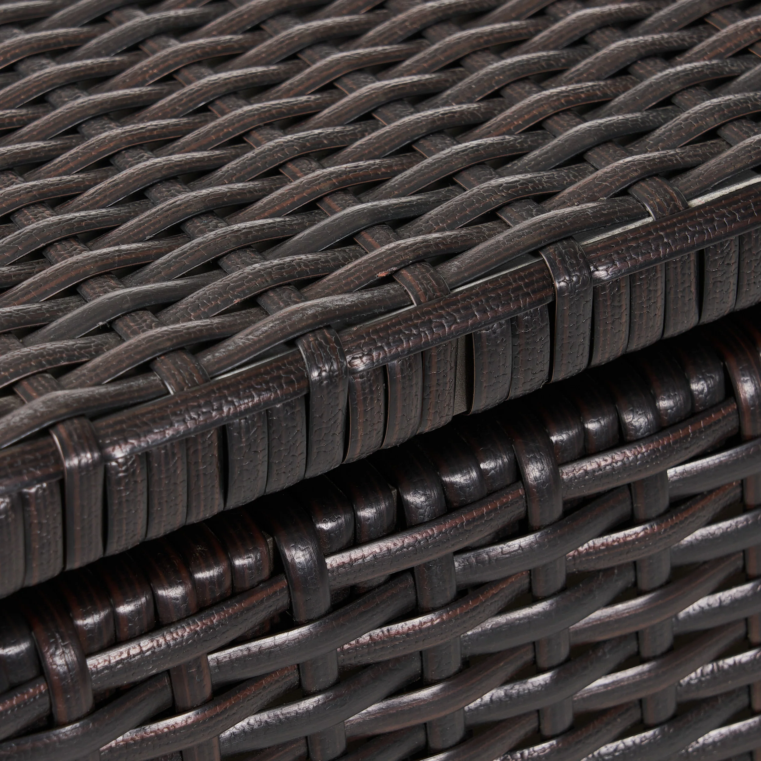 Freeport Brown Wicker Storage Bin - furnishings