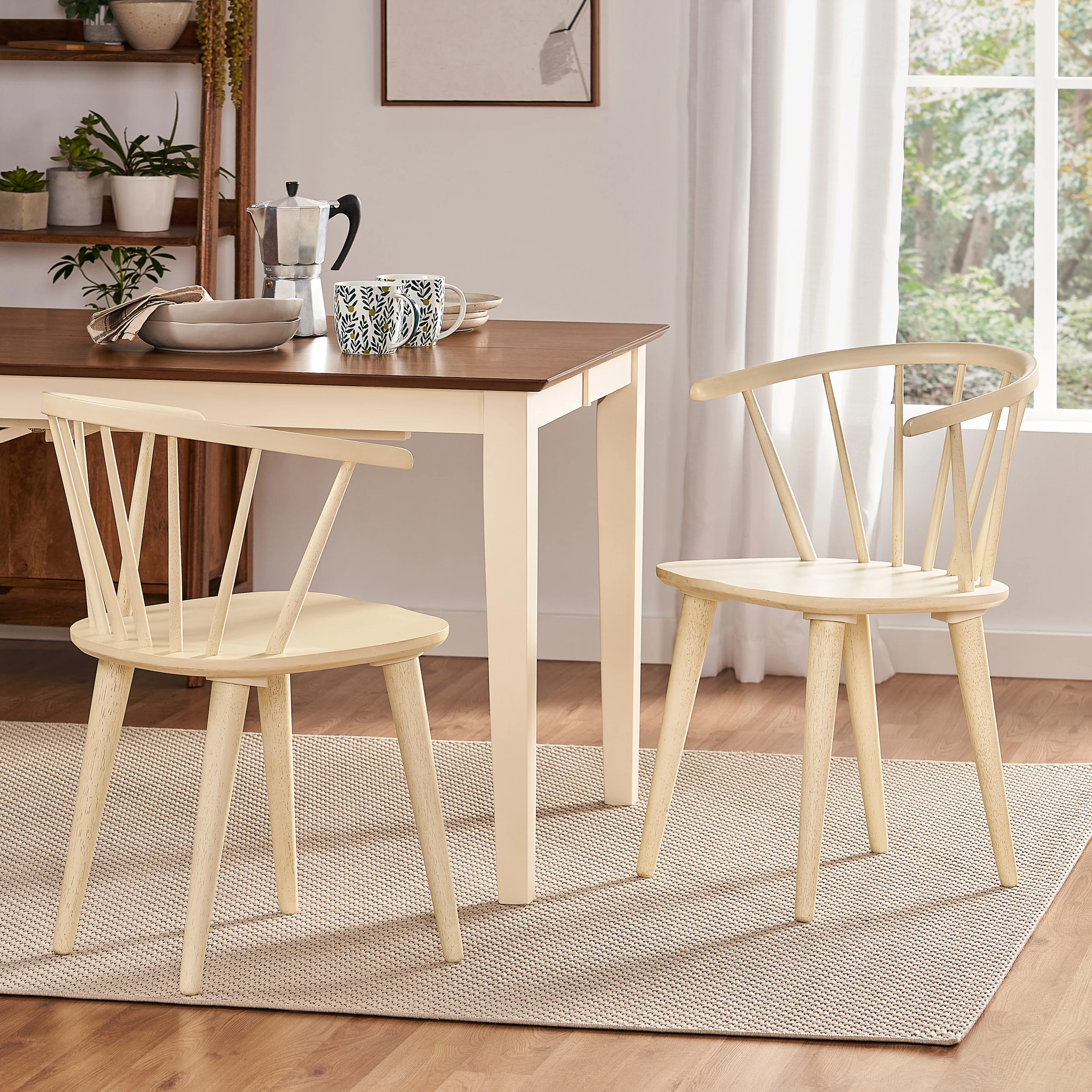 Bramote Countryside Rounded Back Spindle Dining Chair (Set of 2) - furnishings