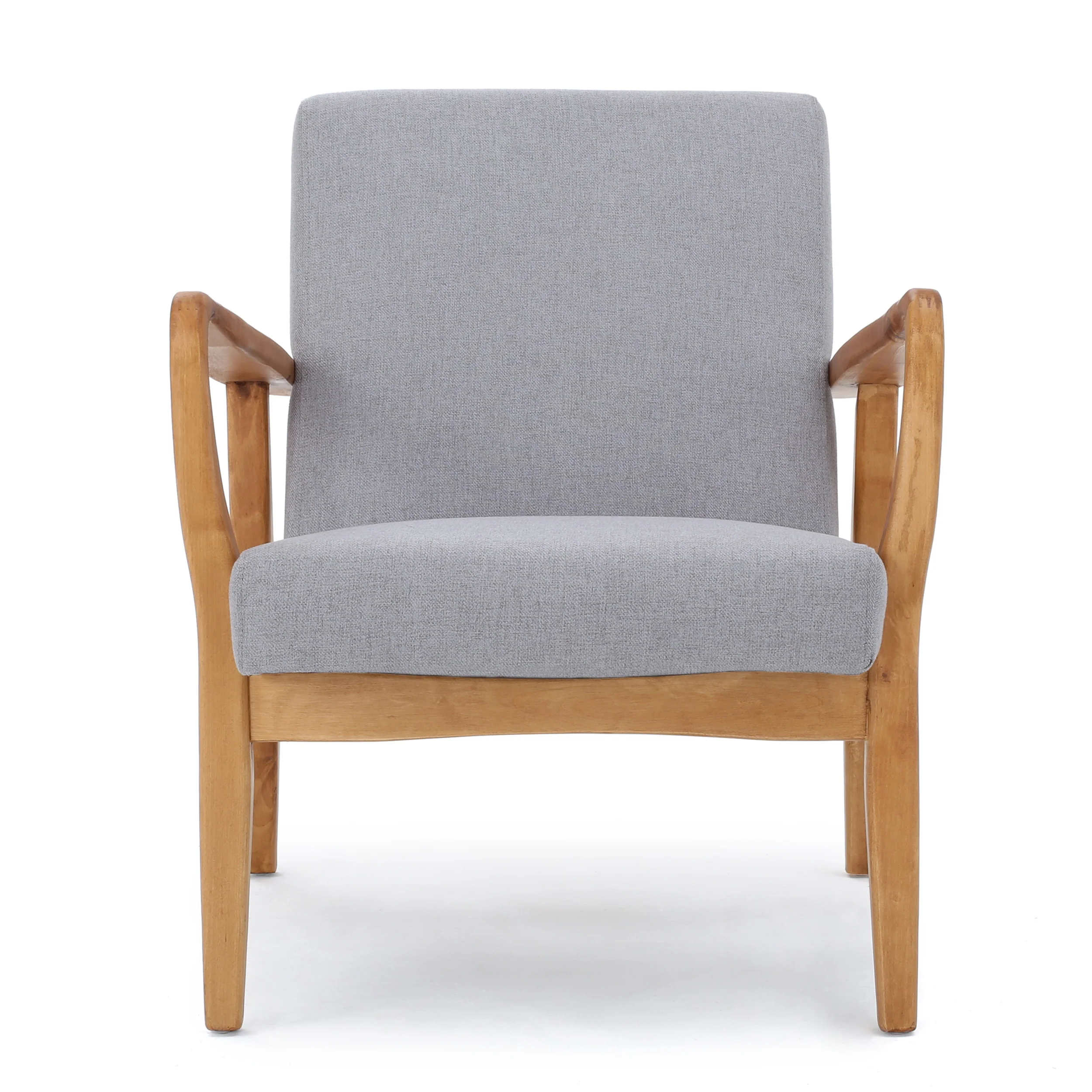 Winford Mid-Century Modern Wood Frame Fabric Armchair - furnishings