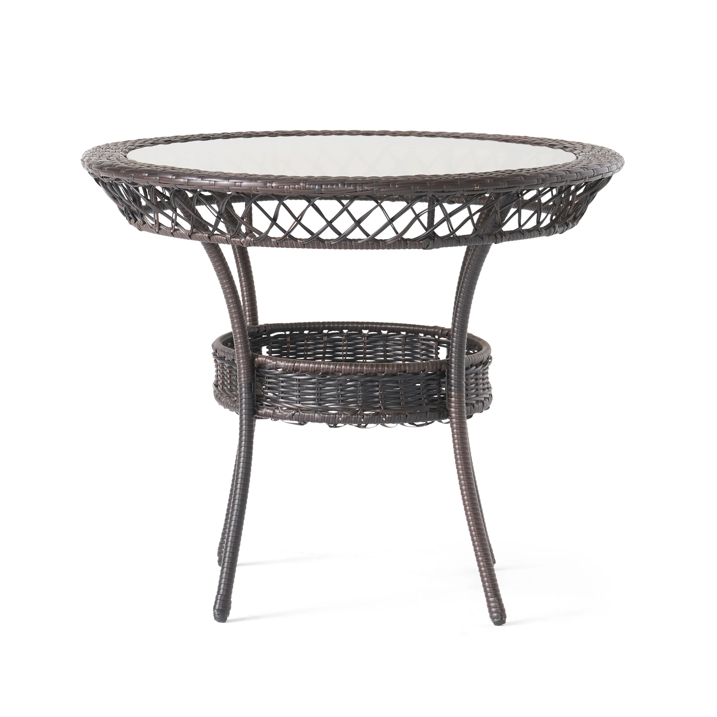 Clementine Outdoor Multibrown Wicker 5pc Dining Set - furnishings