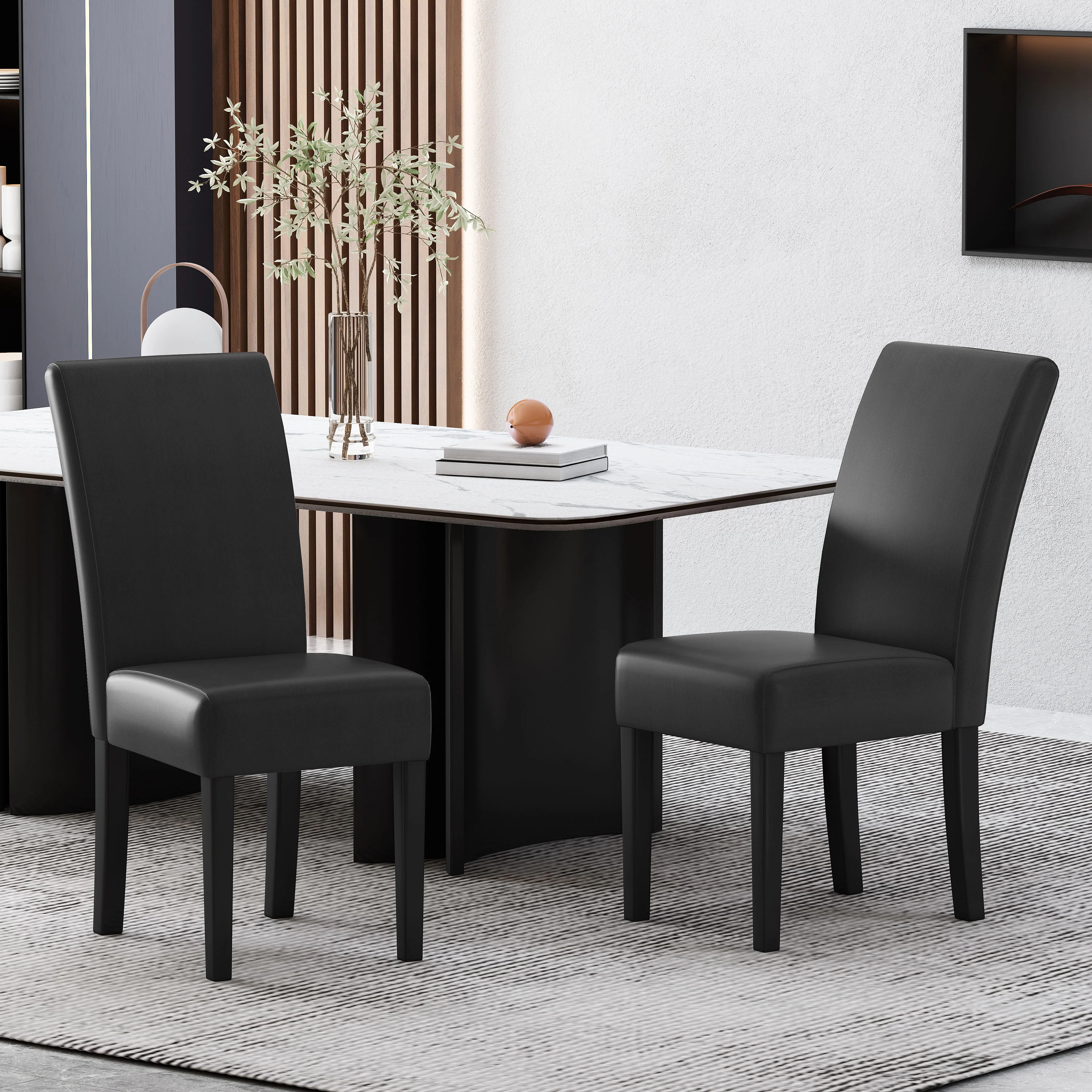 Thurber Contemporary Upholstered Dining Chairs, Set of 2 - furnishings
