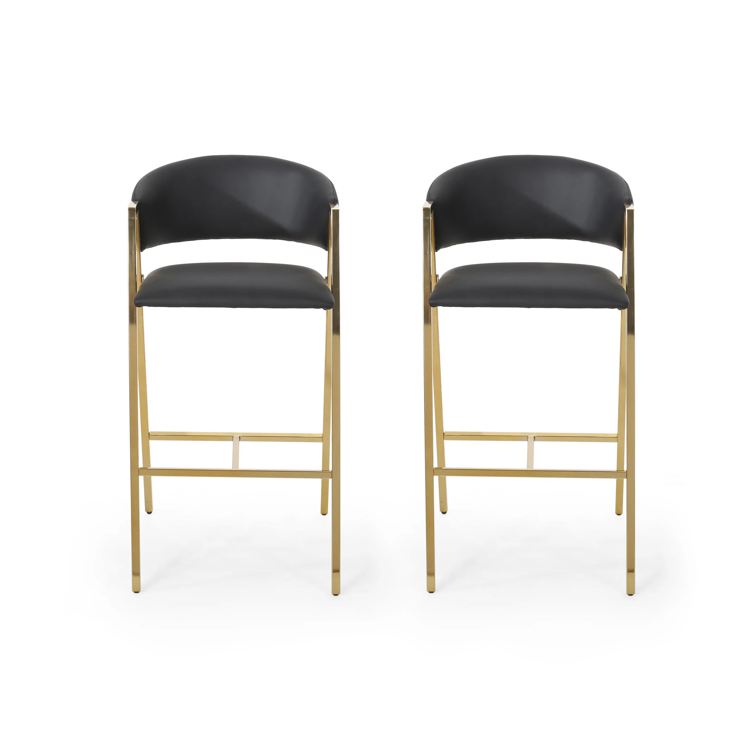 Kenia Modern Faux Leather Barstool (Set of 2) - furnishings