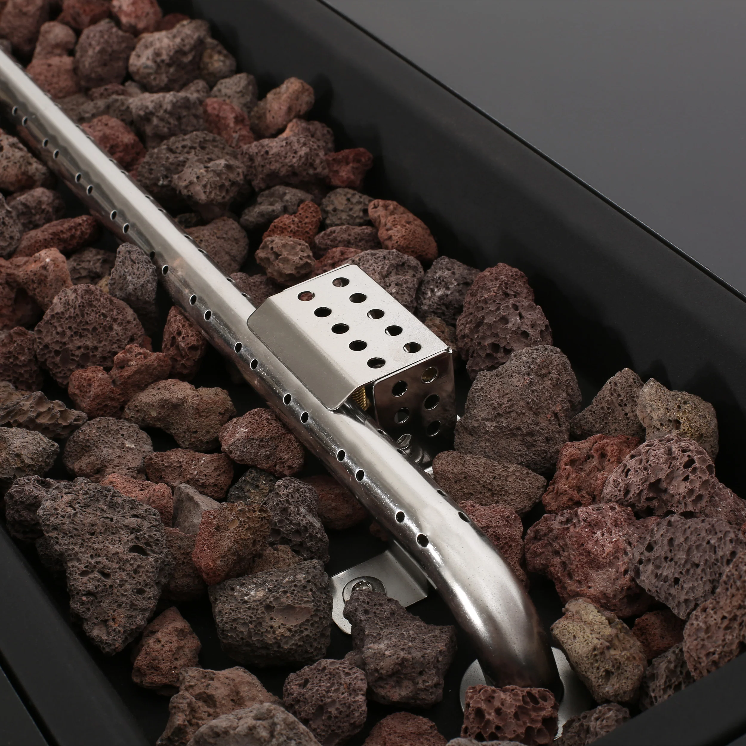 Laini Outdoor 56-Inch Rectangular Fire Pit with Tank Holder - furnishings