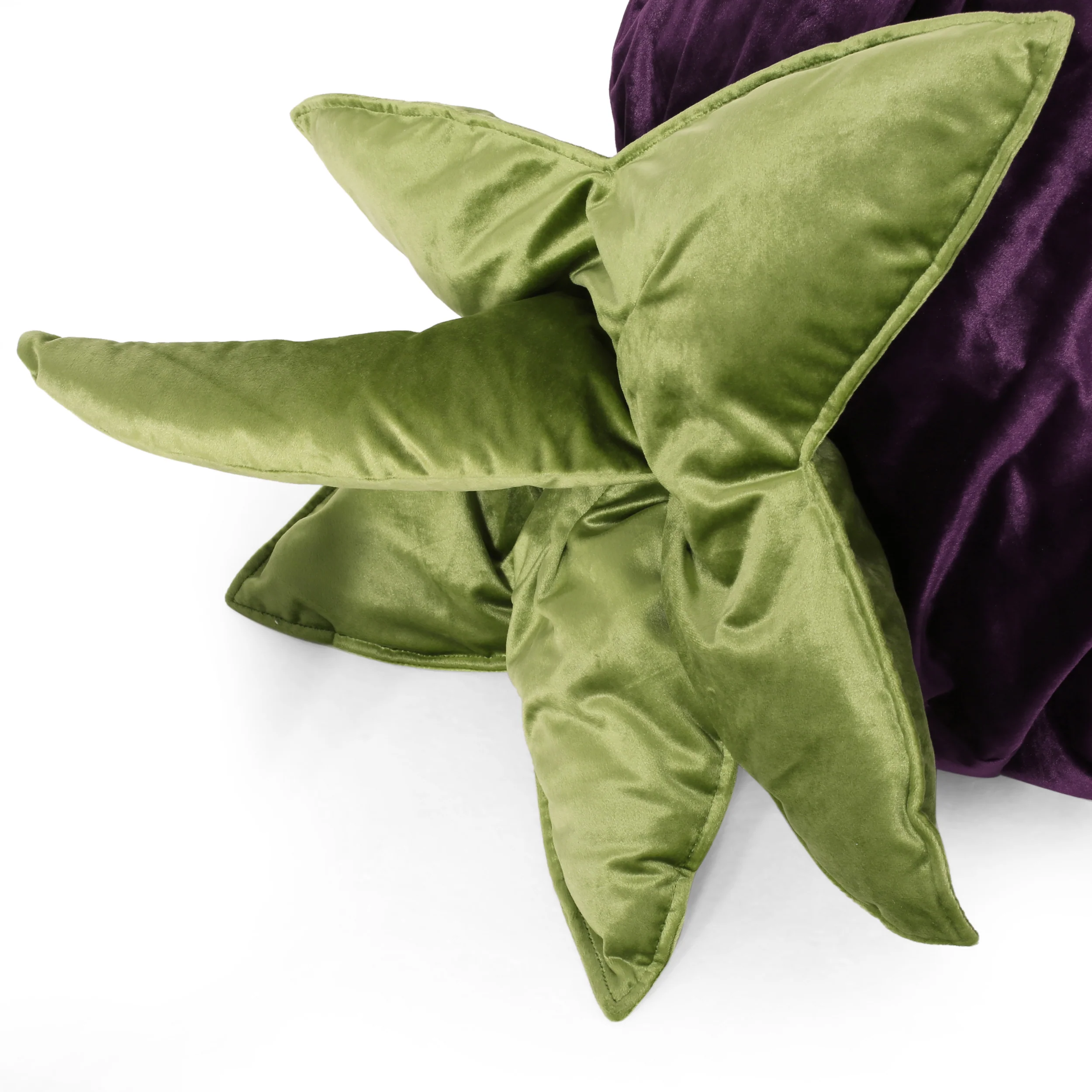 Hudspeth Modern 7.5 Ft. Velvet Eggplant Bean Bag - furnishings