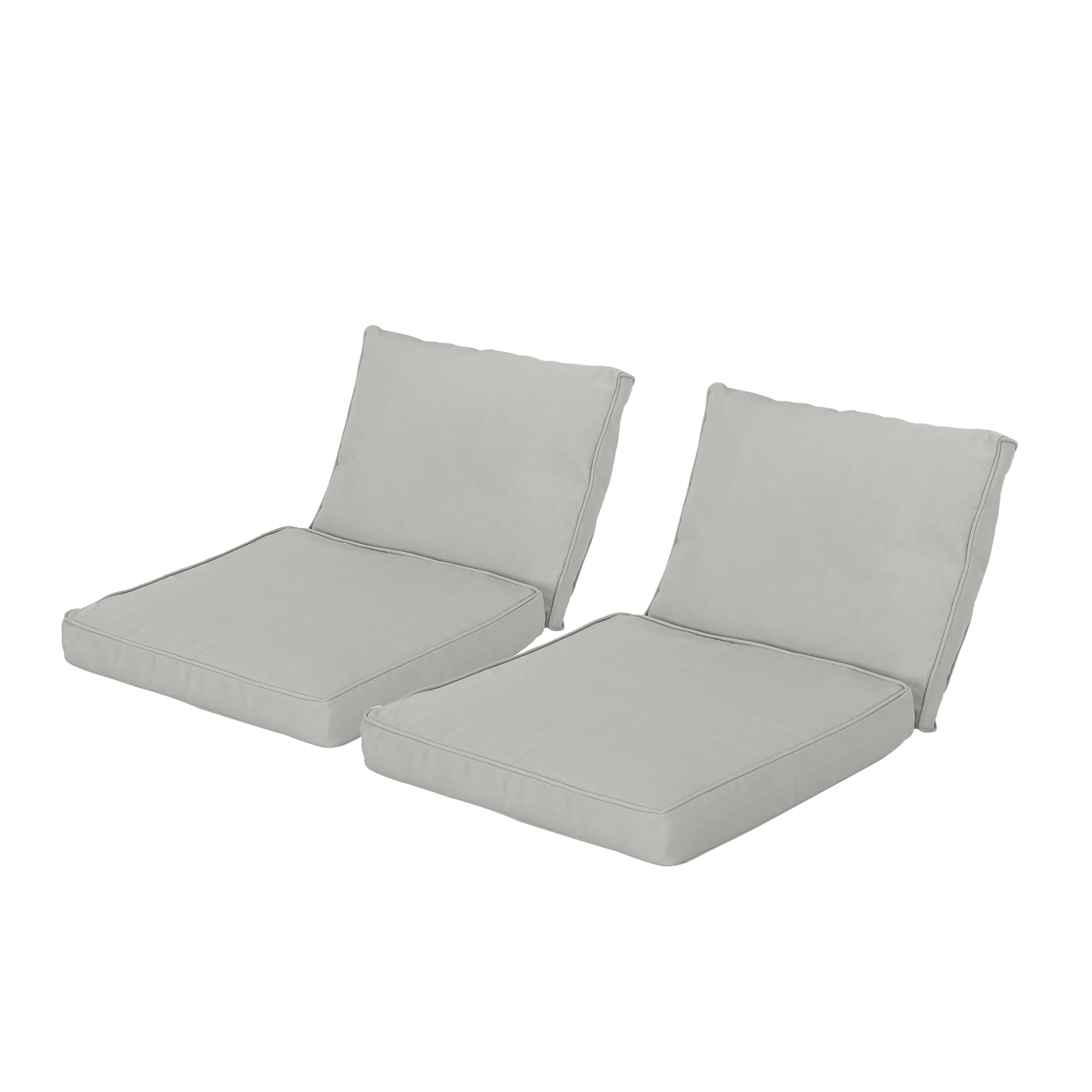 Atiyah Outdoor Water Resistant Fabric Club Chair Cushions with Piping (Set of 2) - furnishings