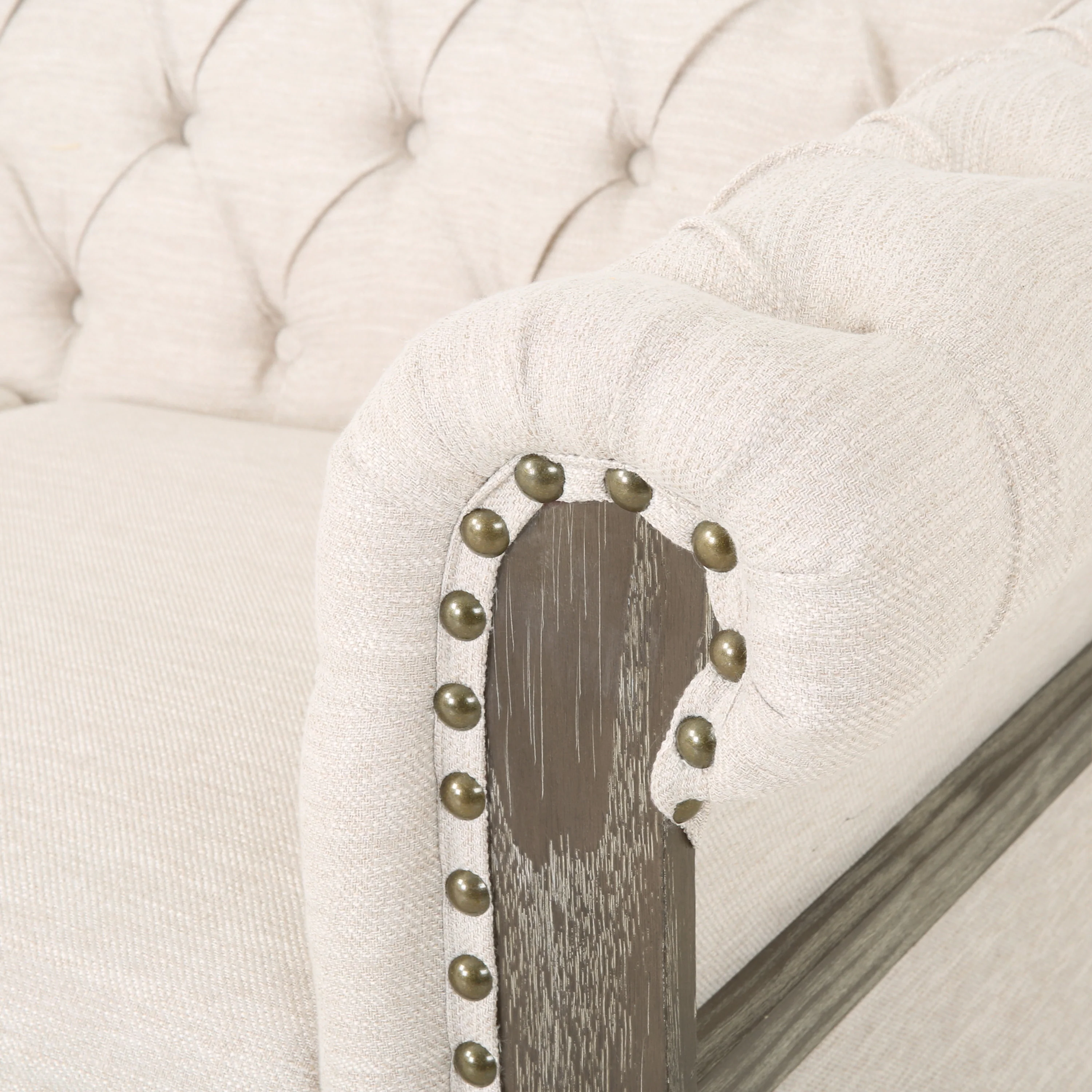 Bowes Chesterfield Tufted 3 Seater Sofa with Nailhead Trim - furnishings