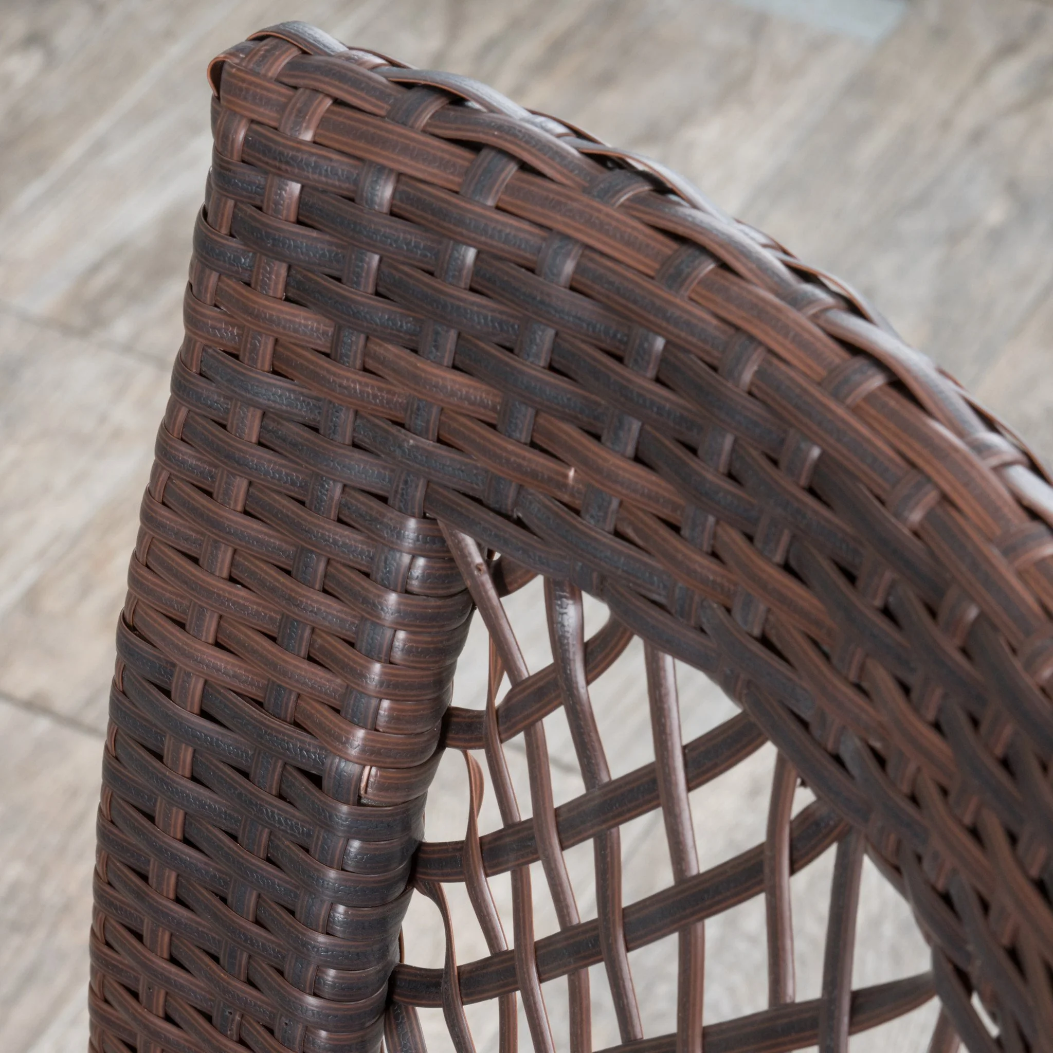 Holmes Outdoor 5pc Multibrown Wicker Dining Set - furnishings