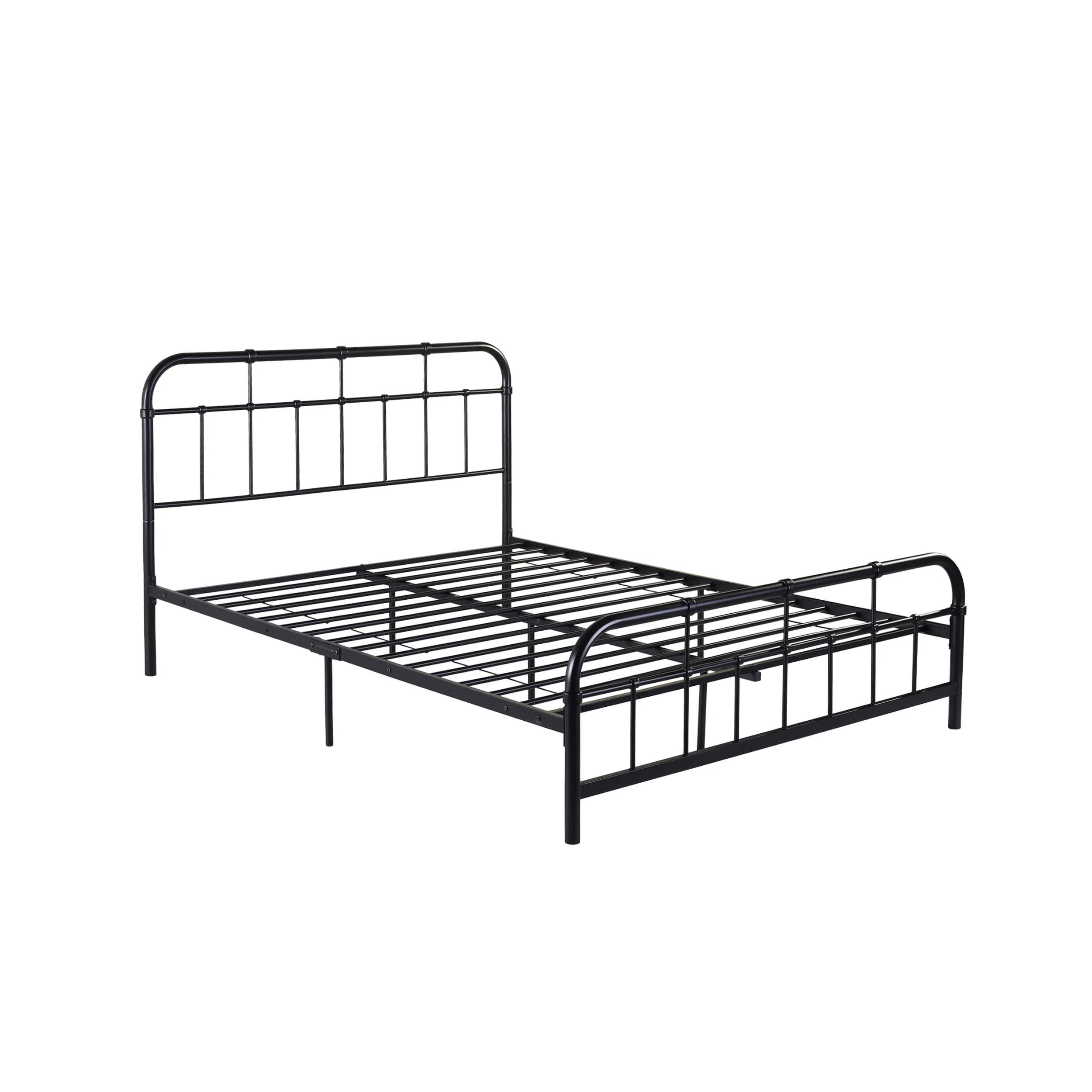 Sylvia Queen-Size Iron Bed Frame, Minimal, Industrial - furnishings