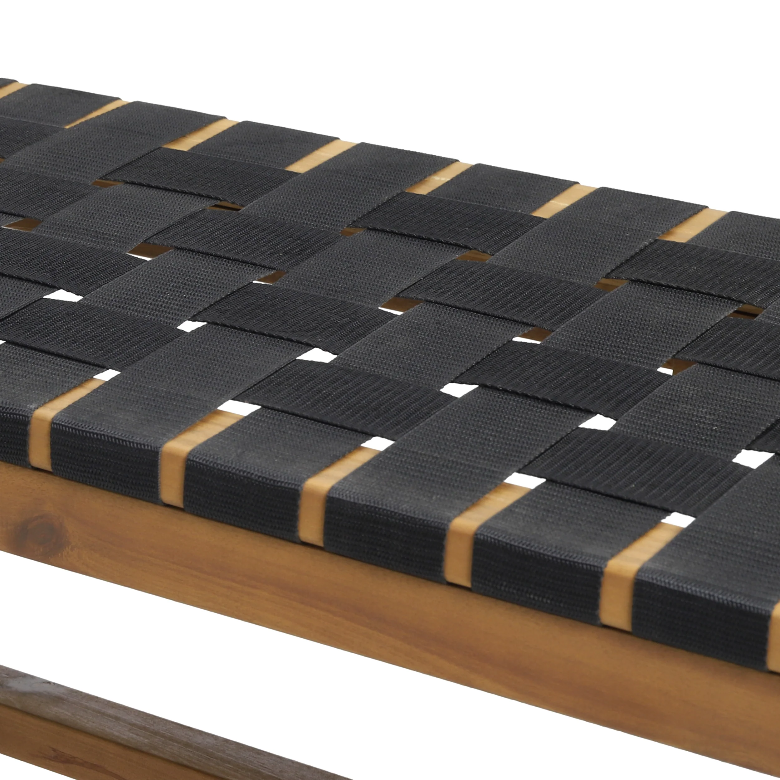 Angie Outdoor Acacia Wood Bench with Rope Seating - furnishings