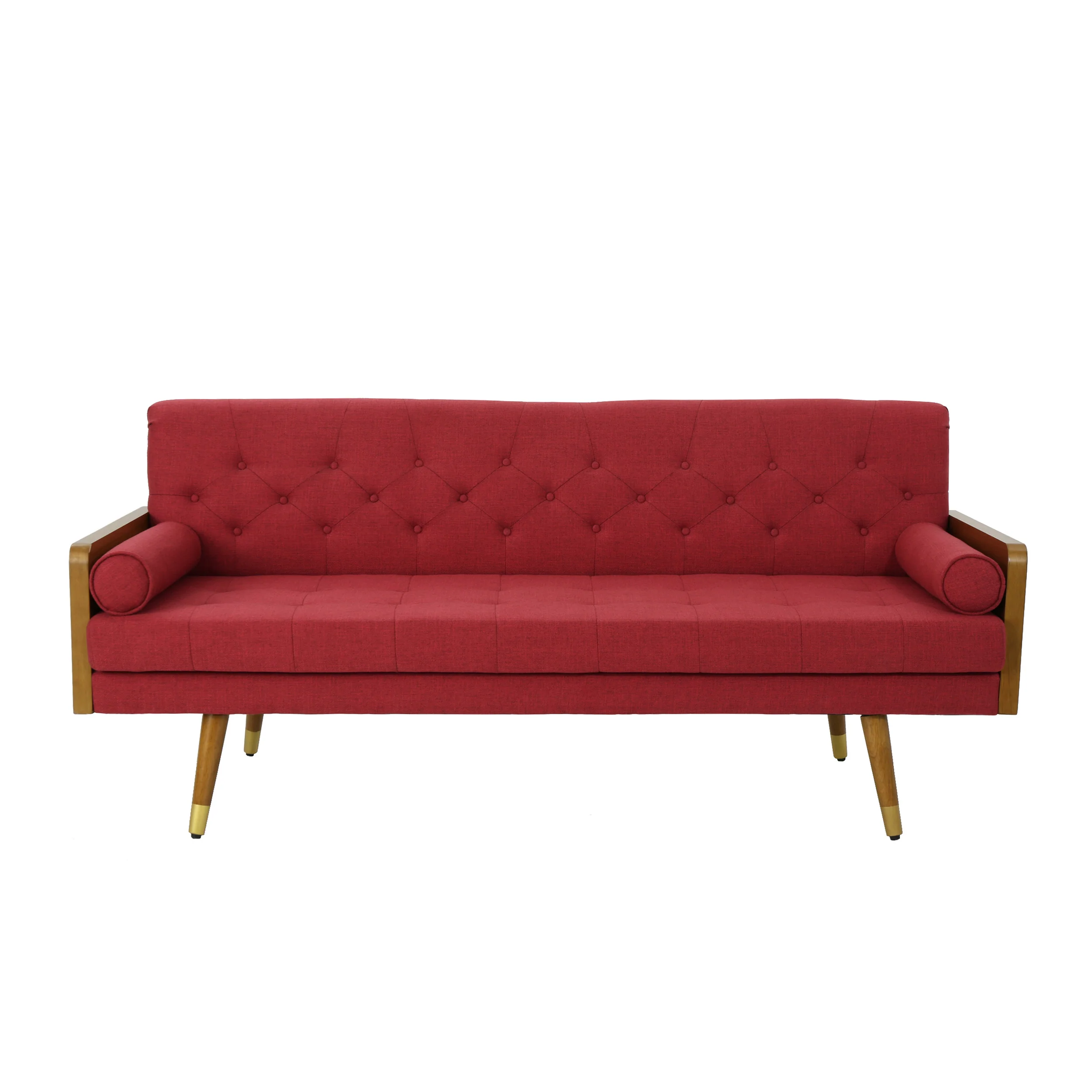 Aidan Mid Century Modern Tufted Fabric Sofa - furnishings