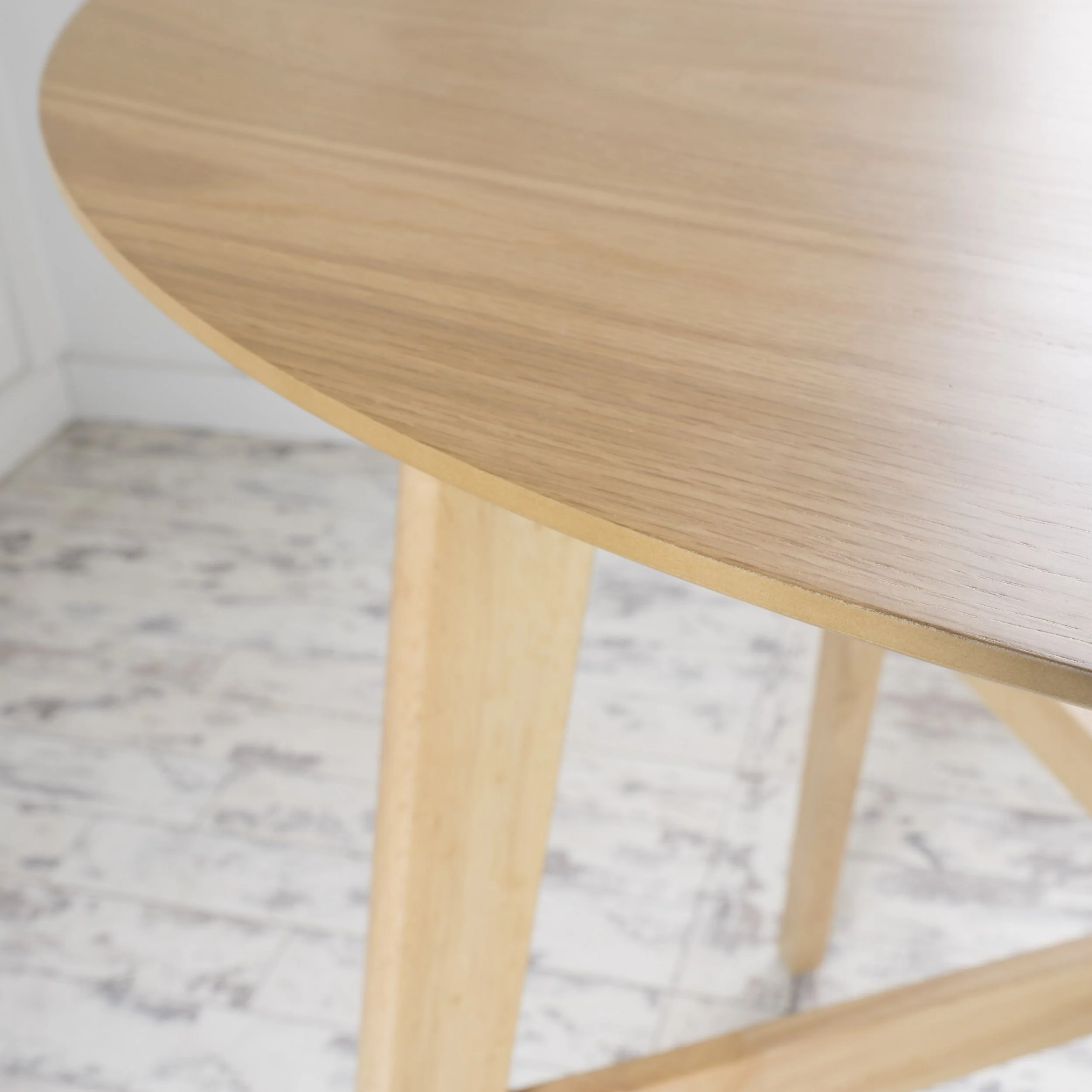 Helen Mid-Century Round Counter Height Dining Table with X-Stretcher - furnishings