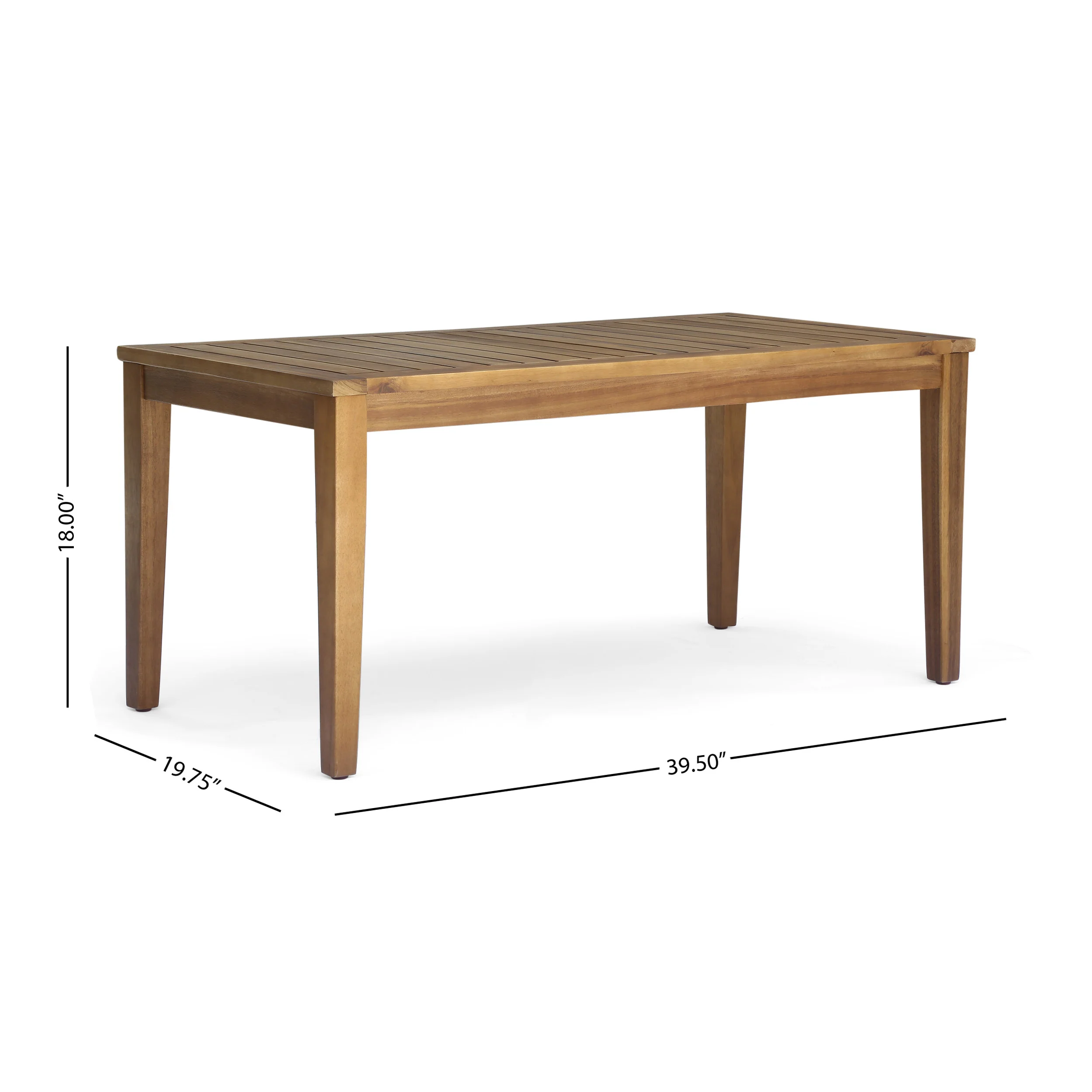 Maddox Outdoor 4-Seater Acacia Wood Chat Set with Coffee Table - furnishings
