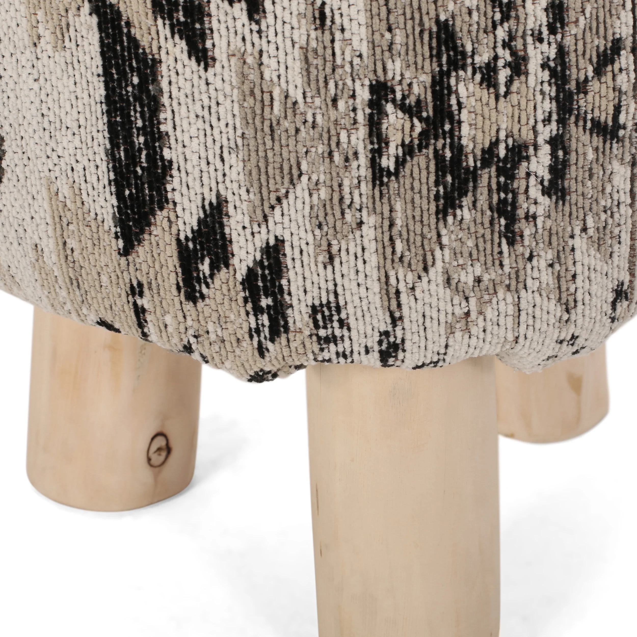 Kayelee Handcrafted Boho Jacquard Stool - furnishings