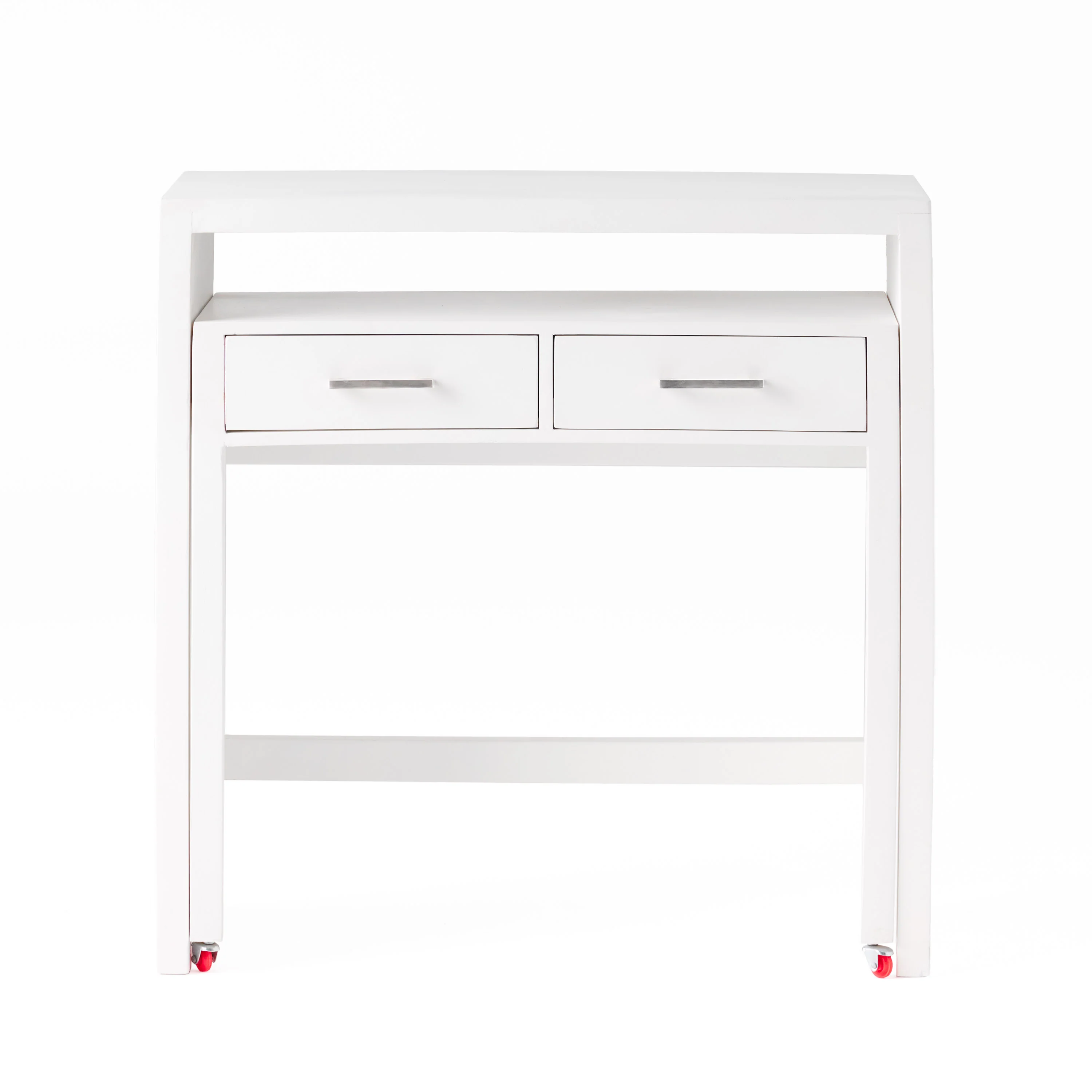 Axelle Contemporary Mango Wood Secretary Desk with Storage, White - furnishings