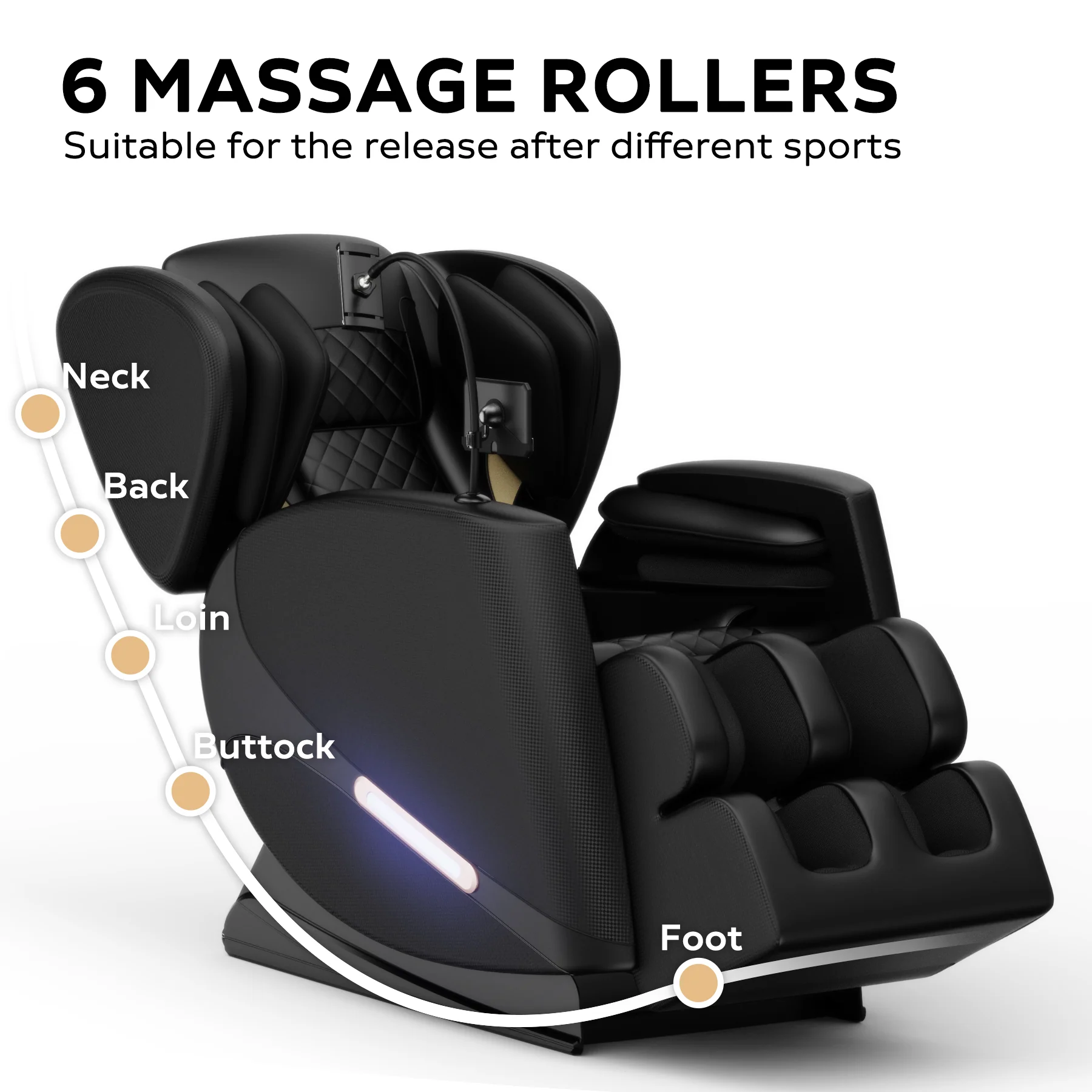 New Advanced Zero Gravity Full Body Massage Chair with Air Pressure Massage - furnishings