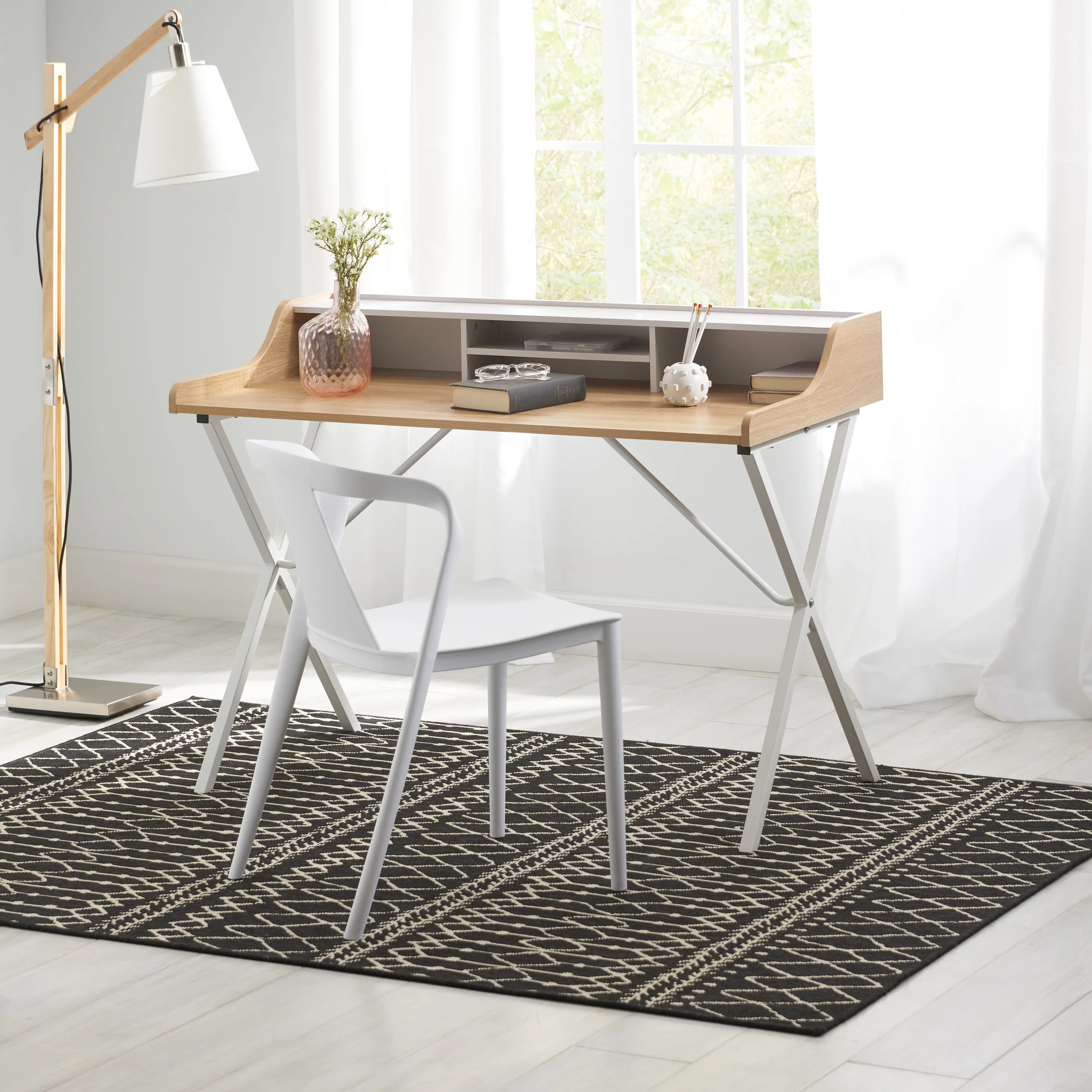 Alexandria Modern Faux Wood Computer Desk - furnishings