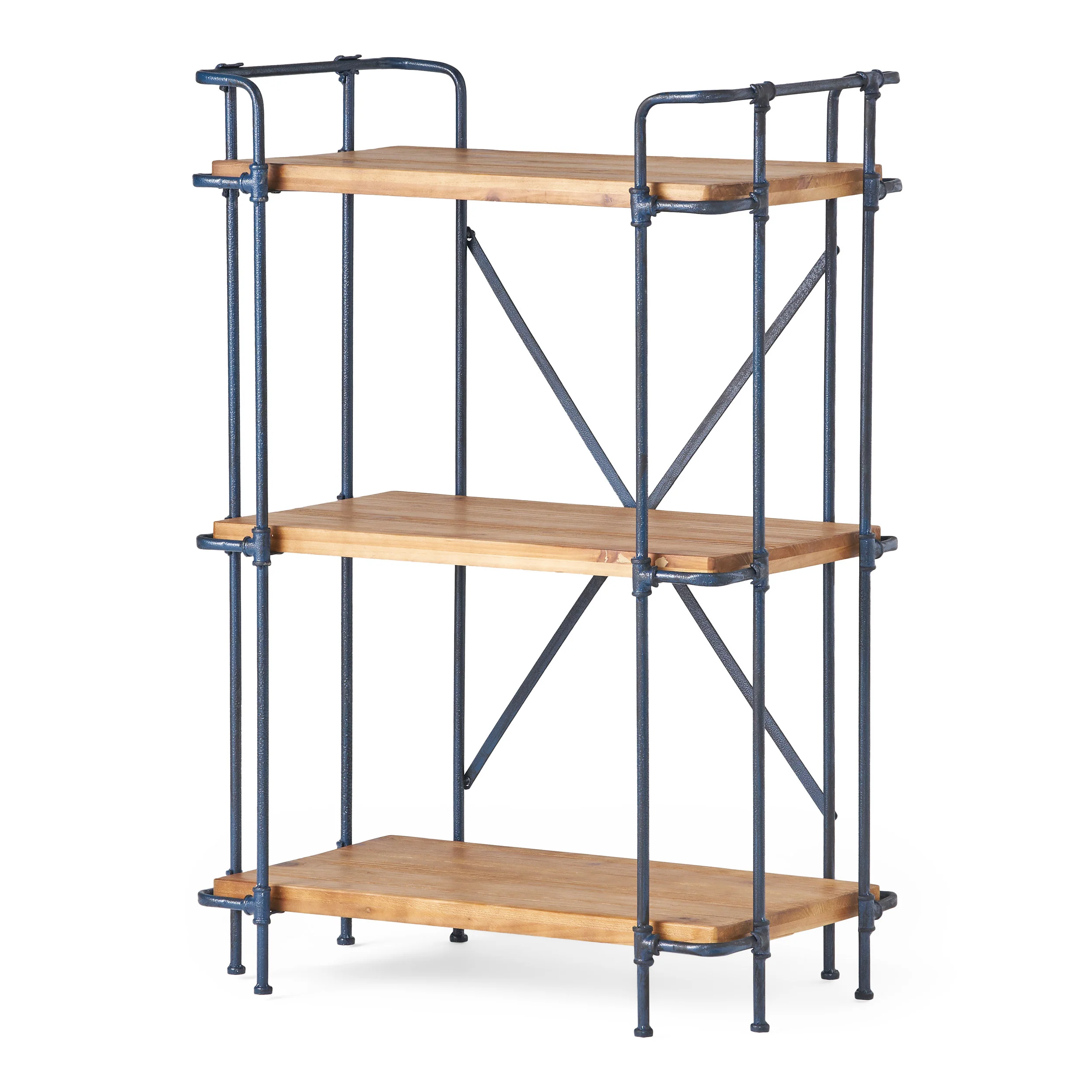 Mercia Industrial Pipe Design 3-Shelf Etagere Bookcase - furnishings