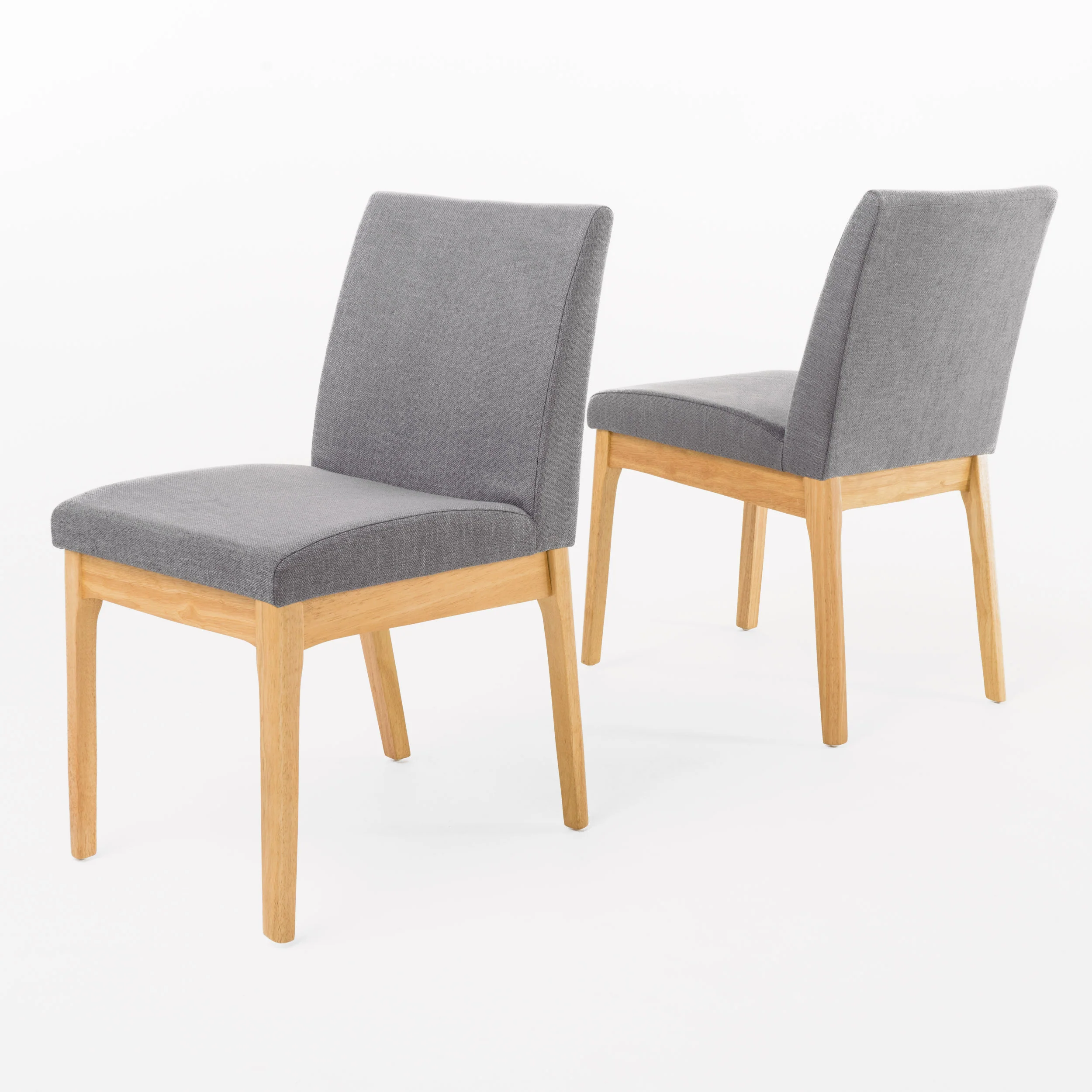 Leona Fabric & Wood Finish Dining Chair (Set of 2) - furnishings