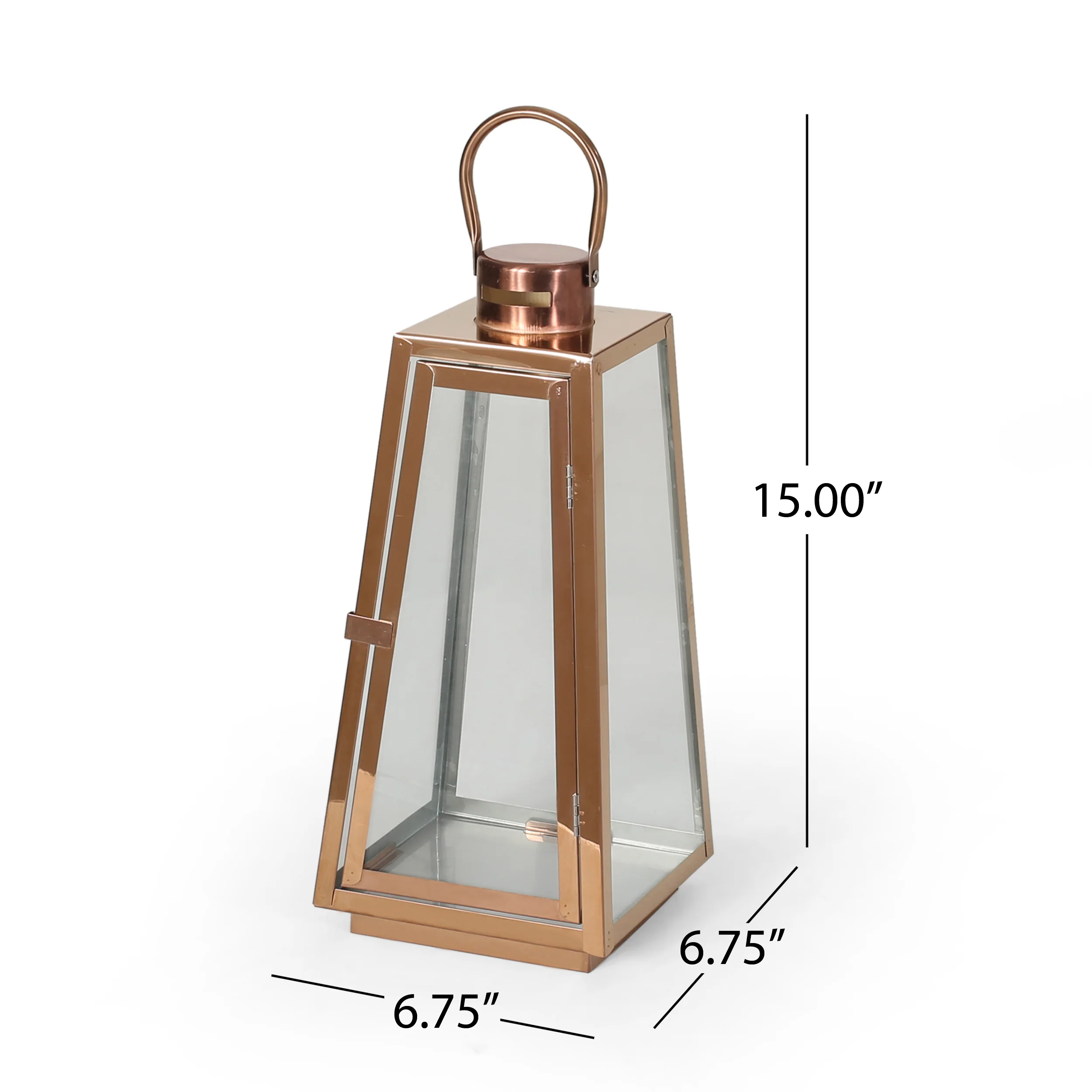 Asael Modern Stainless Steel Lantern Set - furnishings