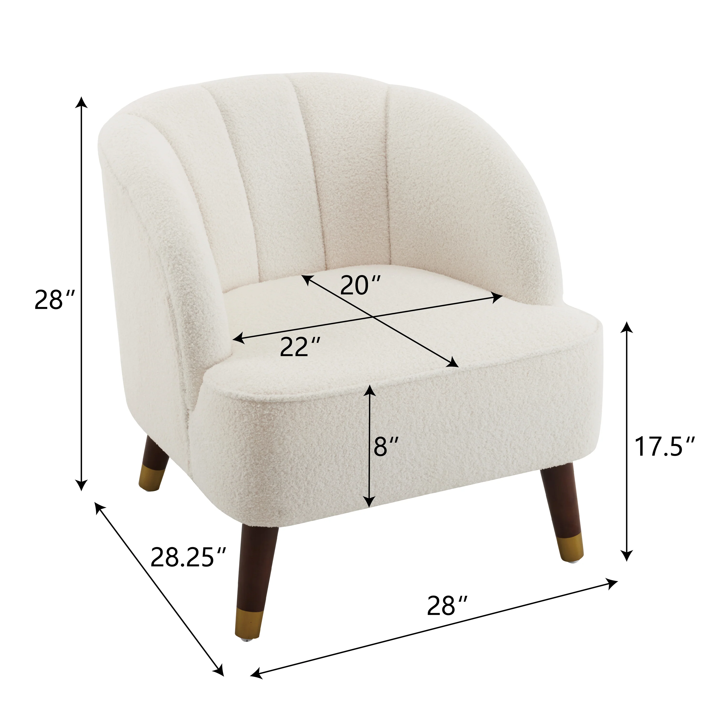 Veneras Velvet Barrel Club Chair - furnishings