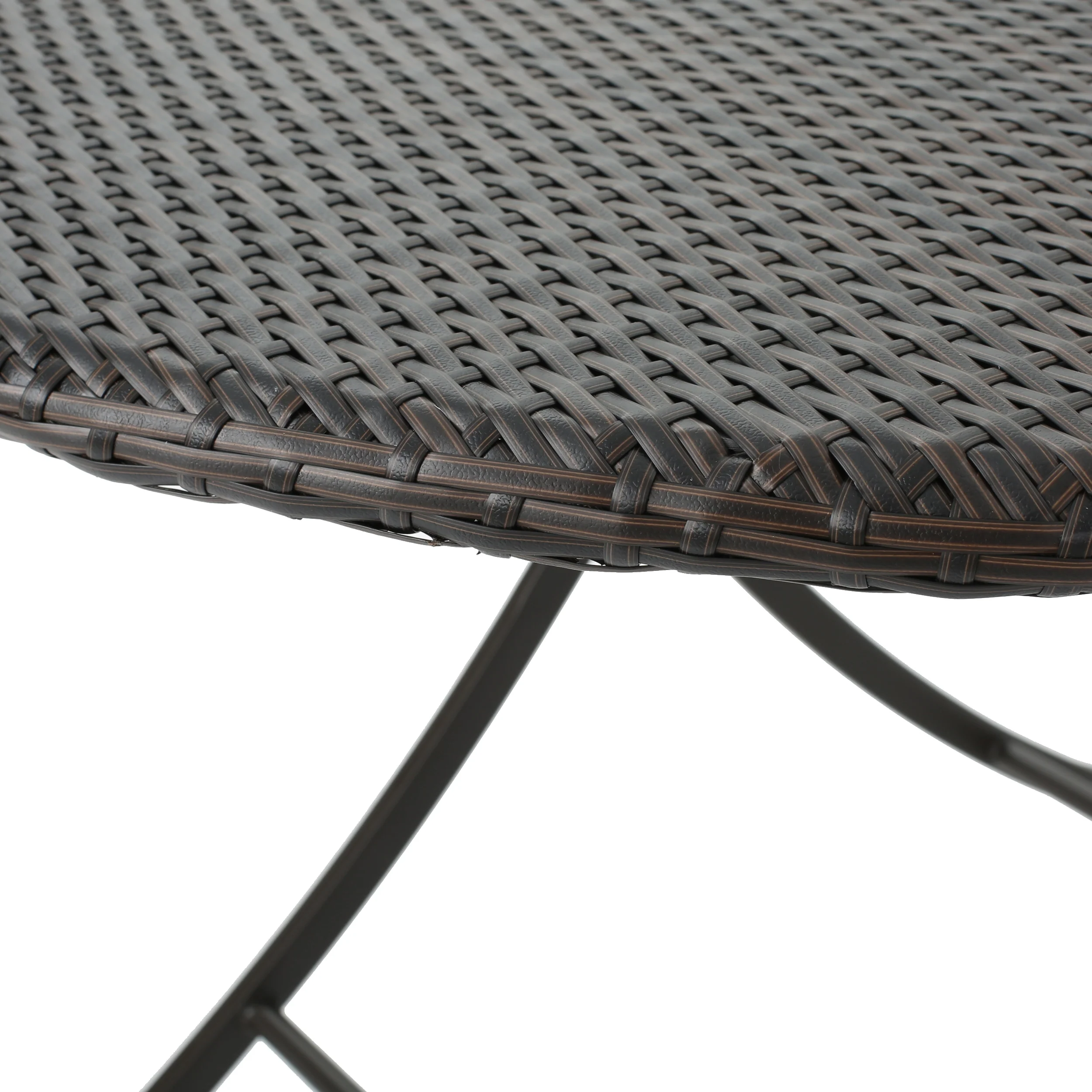 Judith Caleb Outdoor 5 Piece Multi-brown Wicker Dining Set with Foldable Table - furnishings