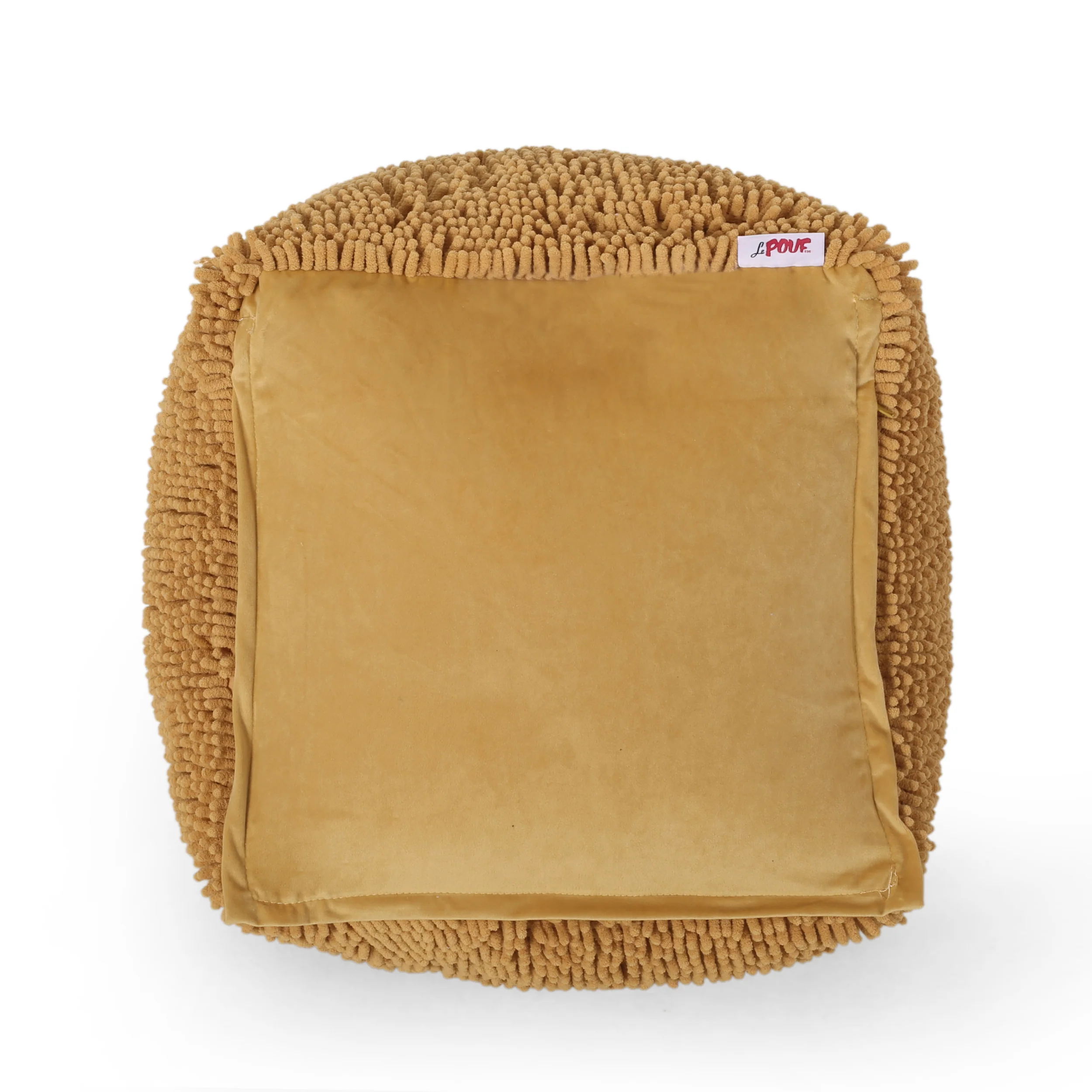 Moloney Modern Microfiber Chenille Square Pouf - furnishings