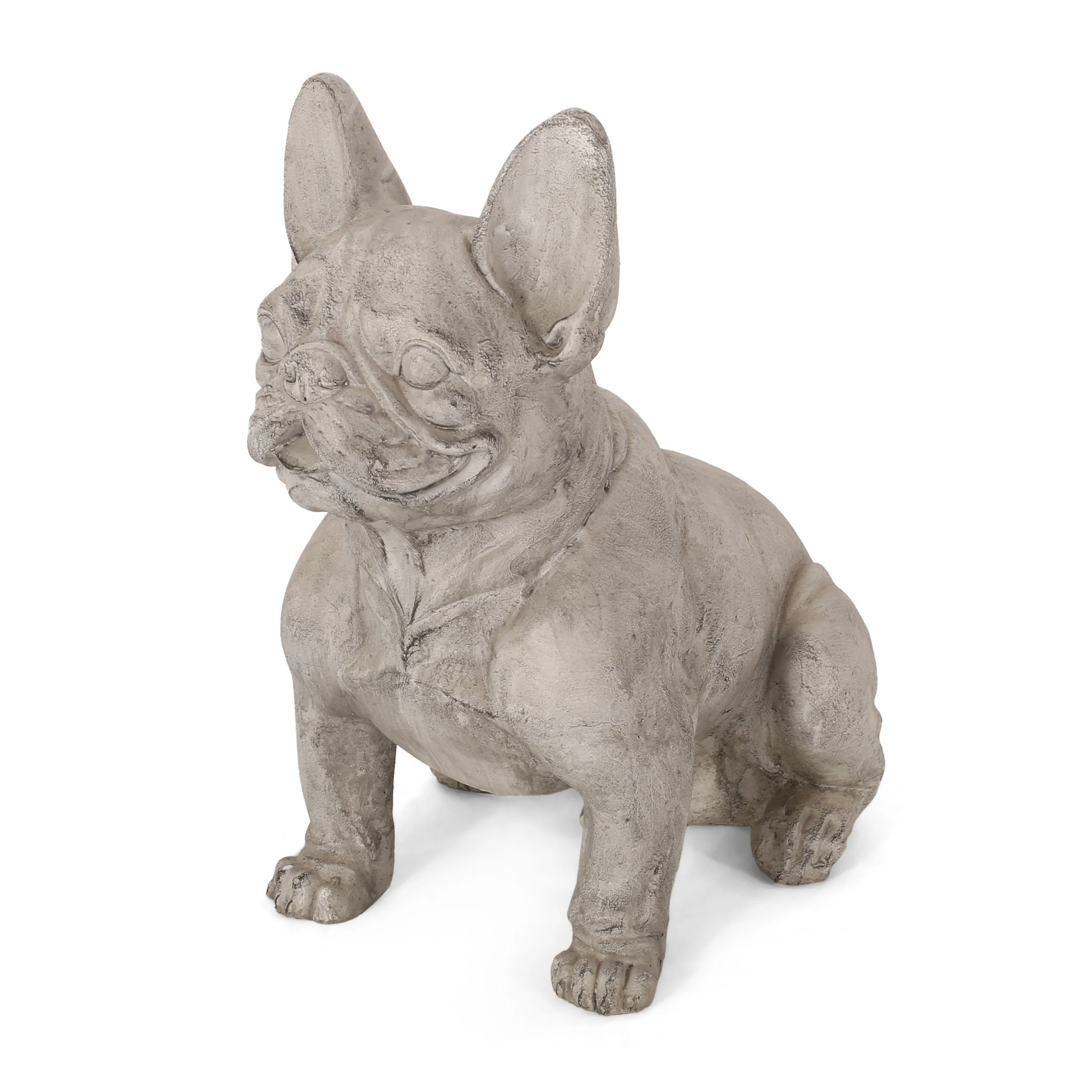 Rilo Outdoor French Bulldog Garden Statue - furnishings