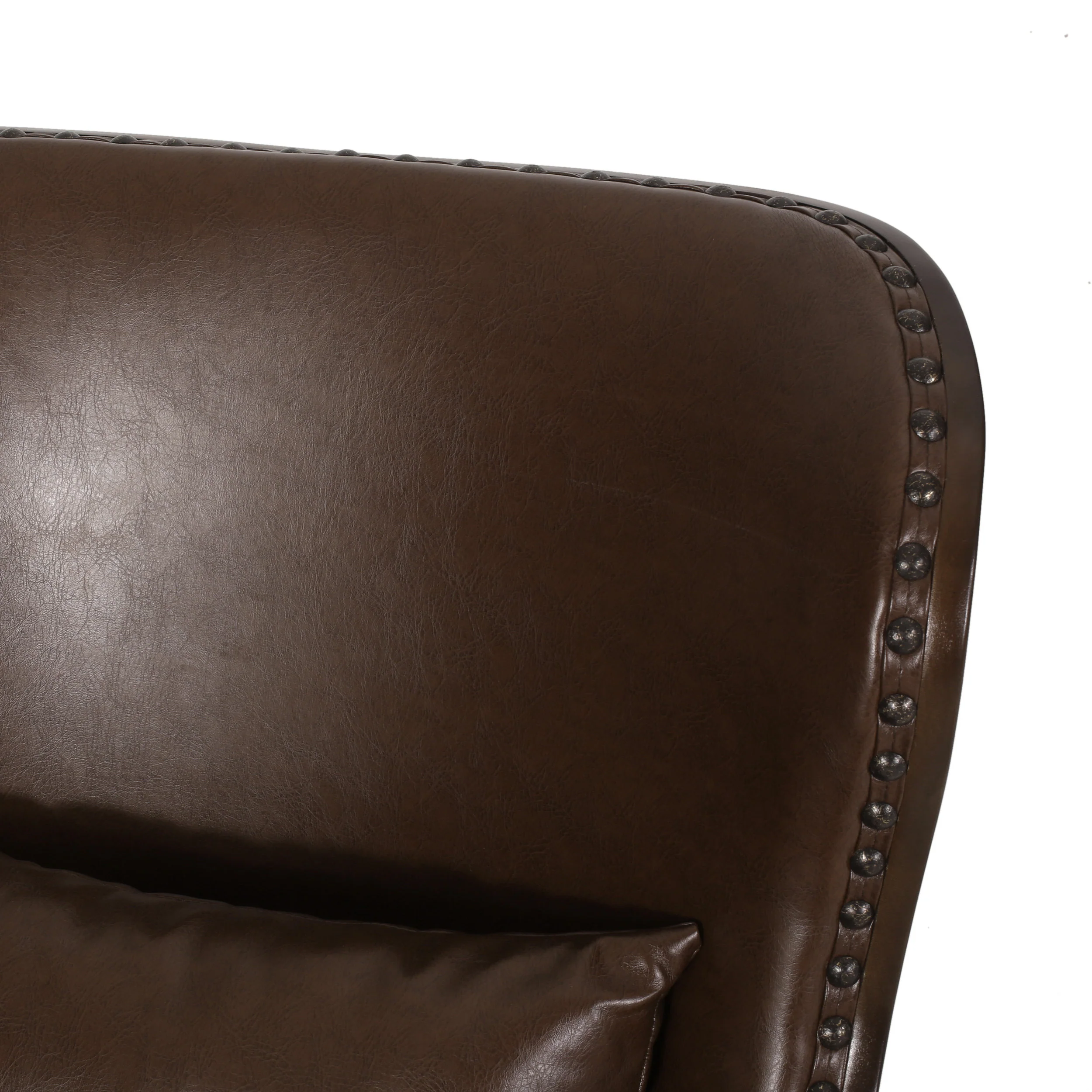 Jett Contemporary Upholstered Accent Chair with Nailhead Trim - furnishings