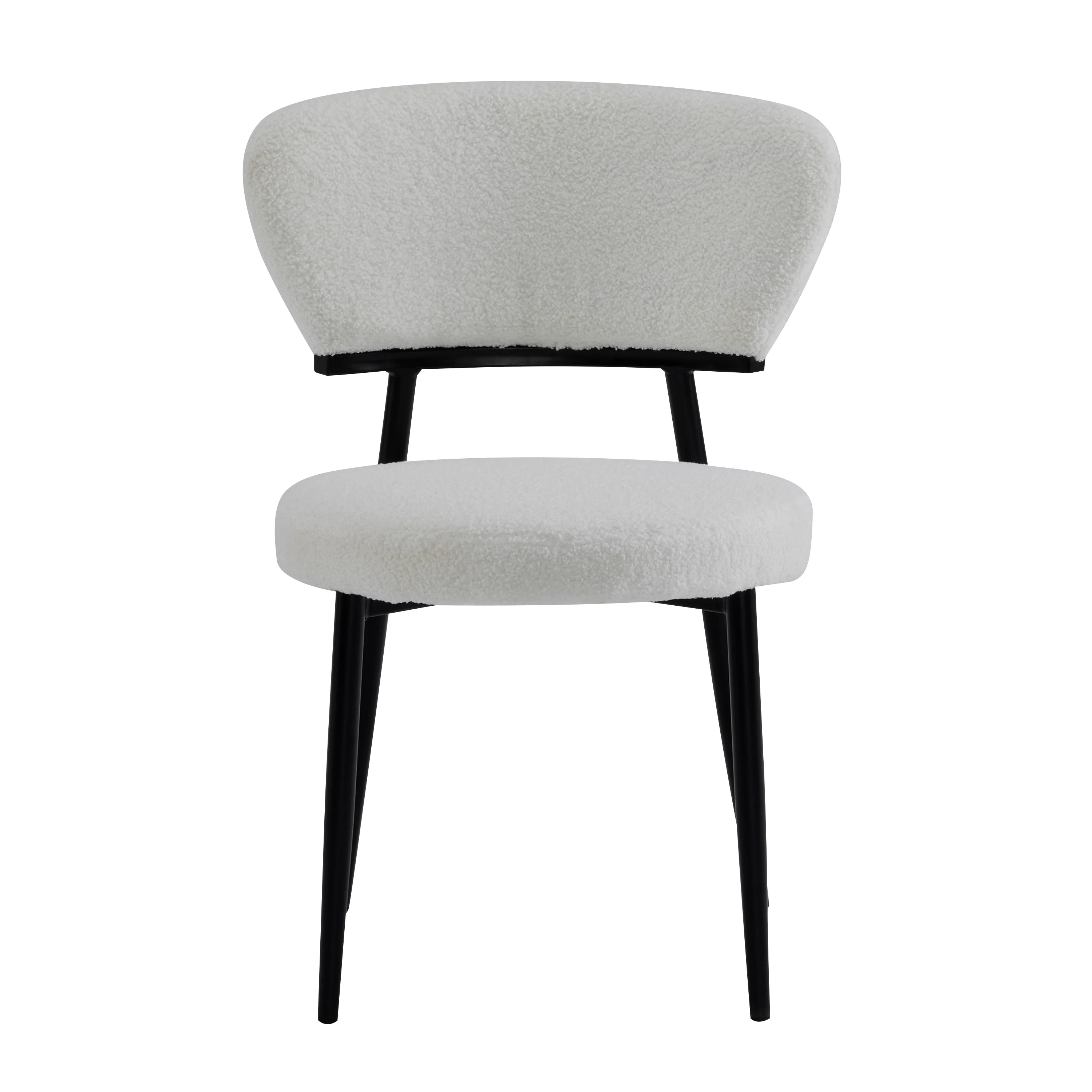 Leandera Modern Upholstered Dining Chairs, Metal Frame, Set of 2 - furnishings