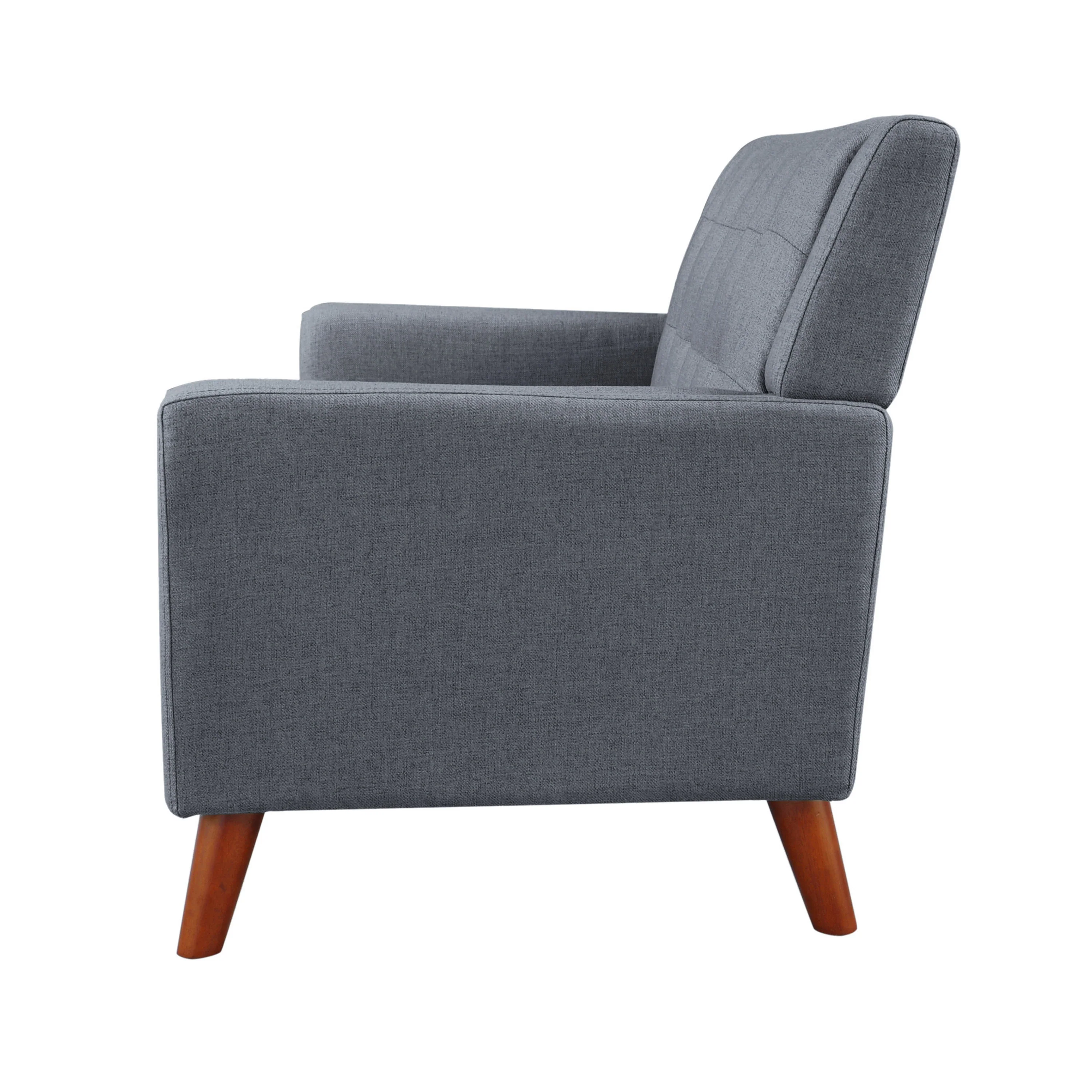 Anvith Mid Century Modern Fabric Loveseat - furnishings