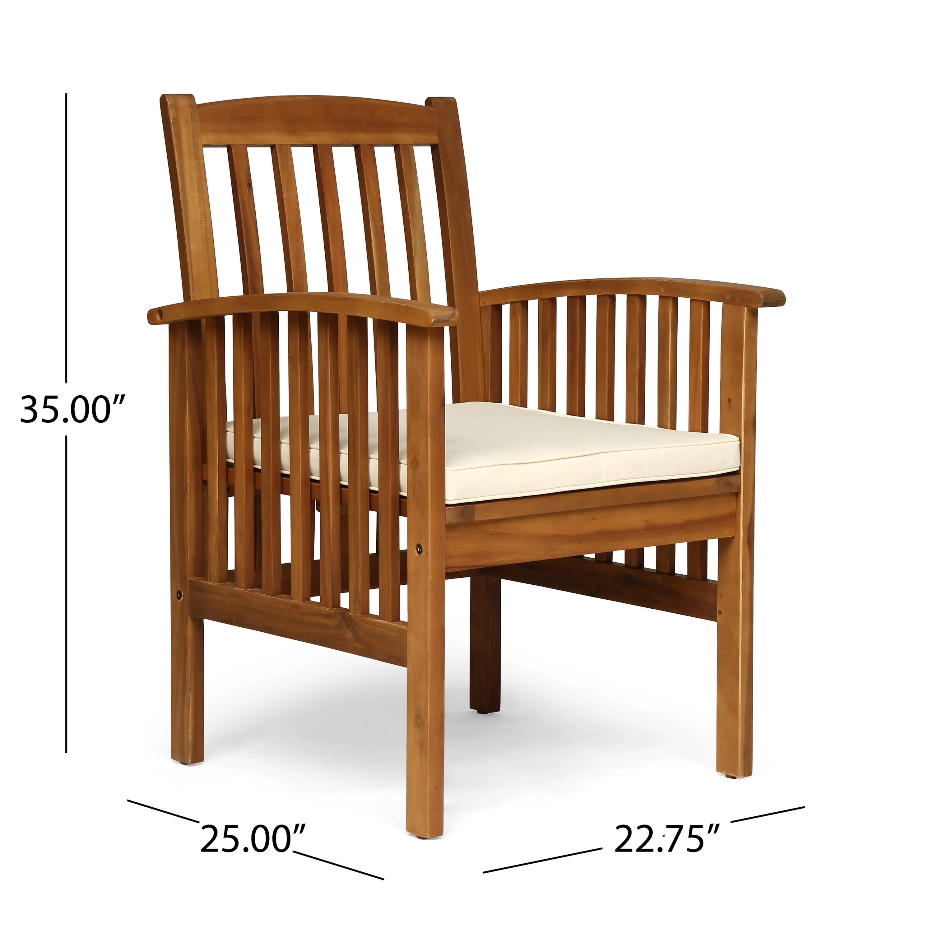 Bowdon Outdoor 6 Seater Expandable Acacia Wood Dining Set - furnishings