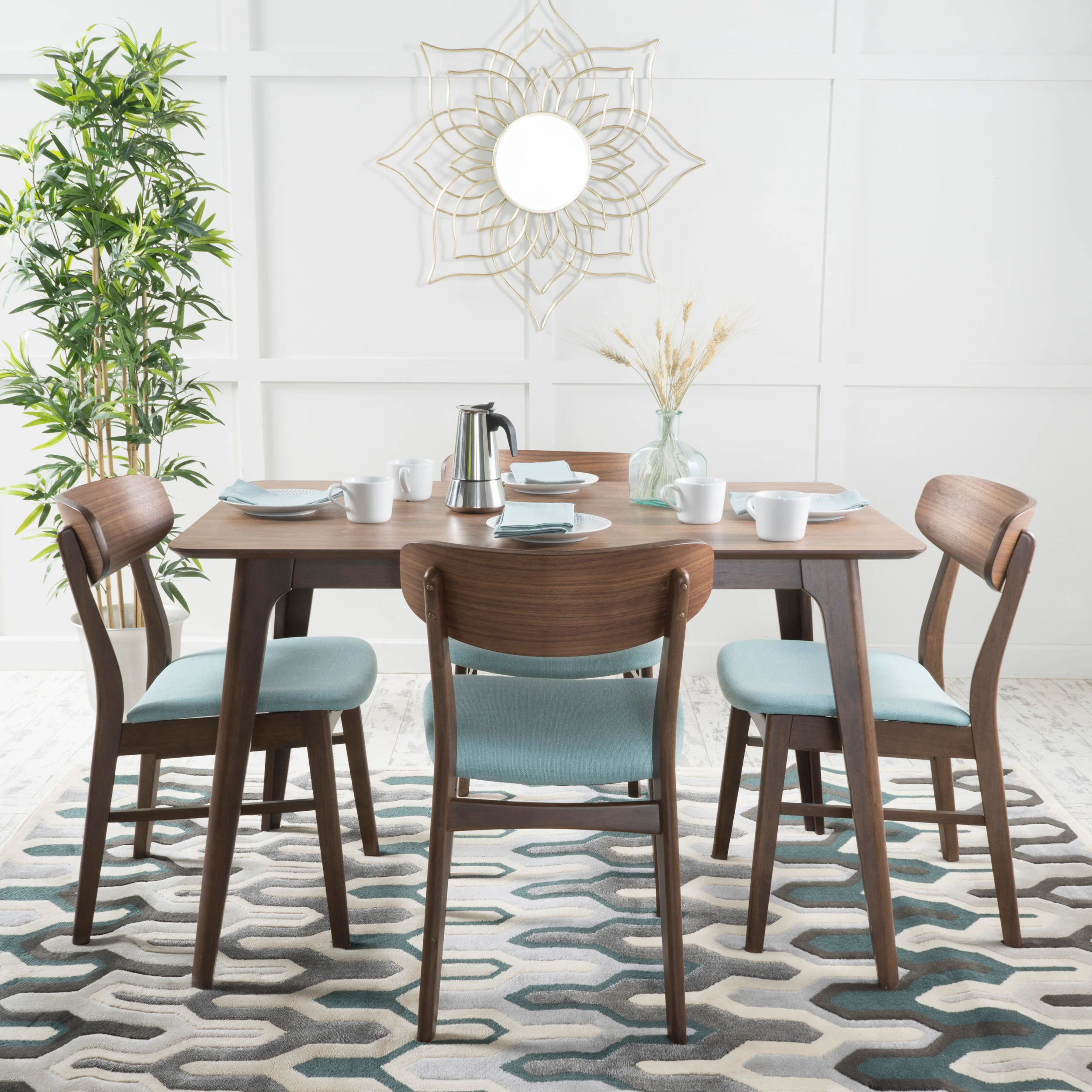 Williamgsburg Mid-Century Modern 5 Piece Dining Set - furnishings
