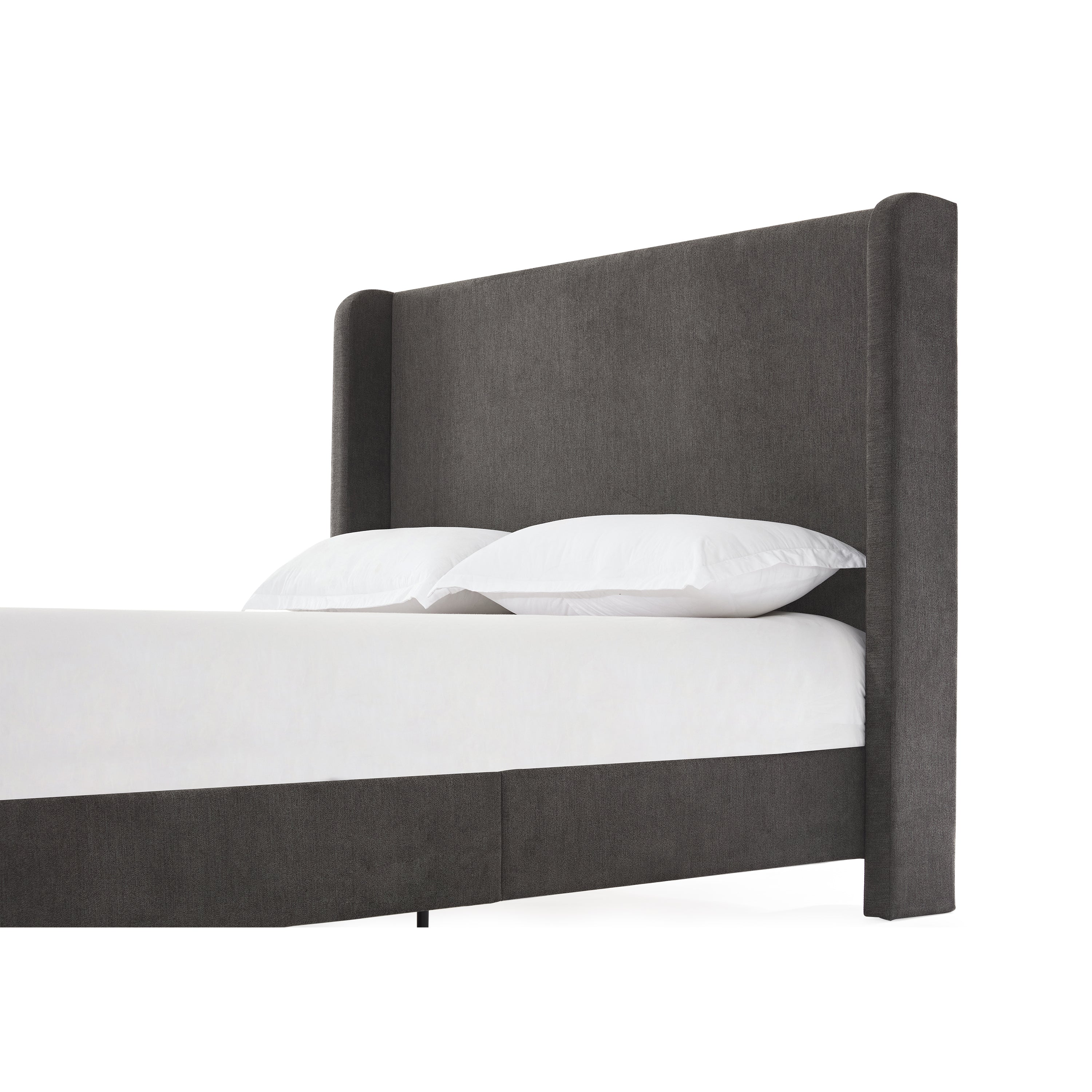 Bohdi Queen Indoor Upholstered Metal Tall Headboard Bed with Wingback - furnishings