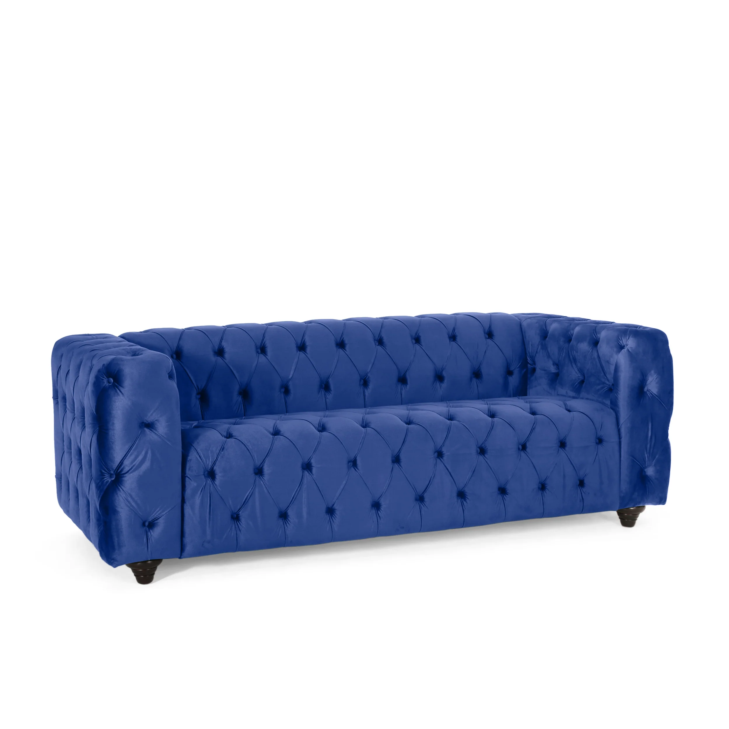 Marengo Contemporary Velvet Tufted 3 Seater Sofa - furnishings