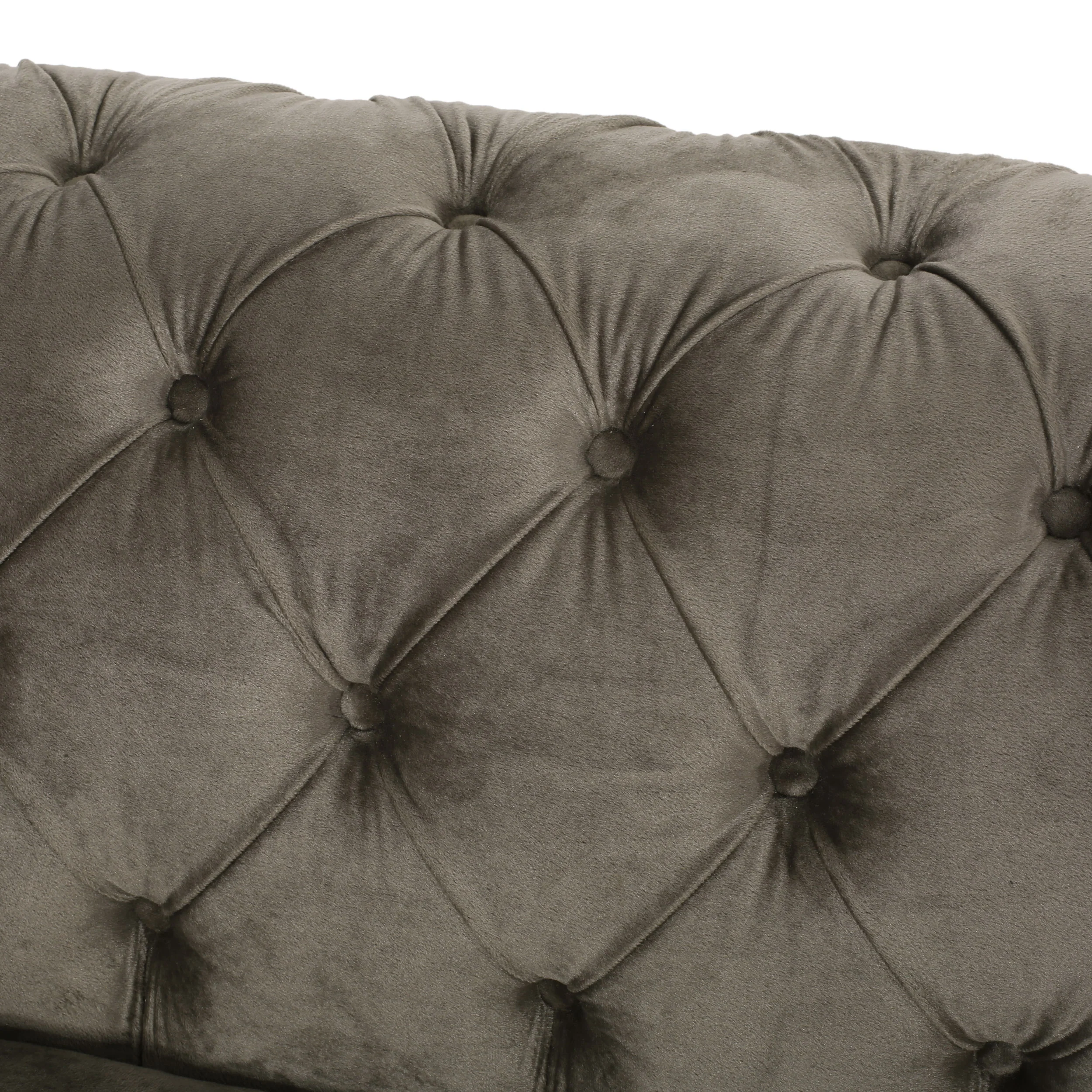 Giovanna Modern Glam Tufted Velvet 3 Seater Sofa - furnishings