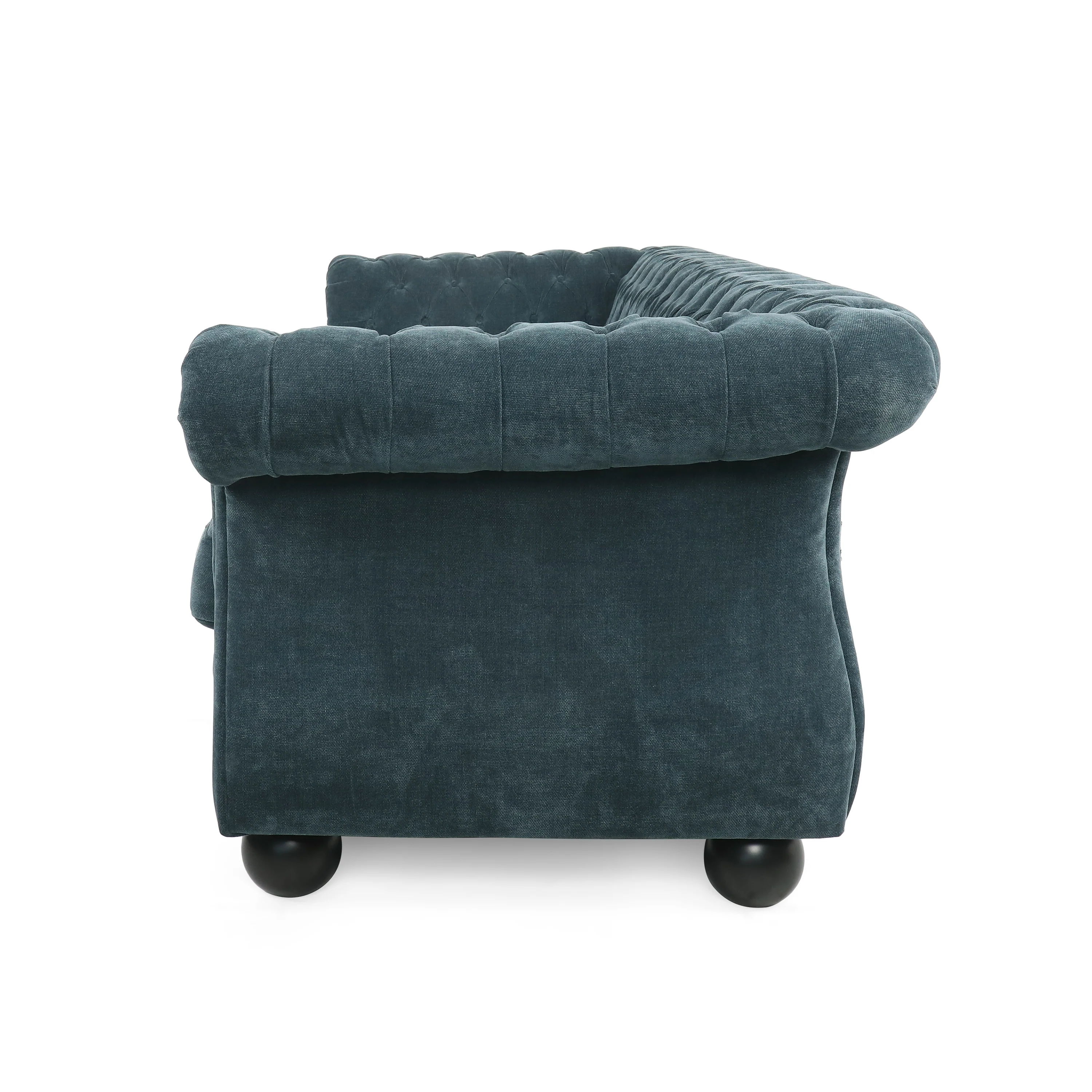 Nystrom Chesterfield Fabric Tufted 3 Seater Sofa - furnishings