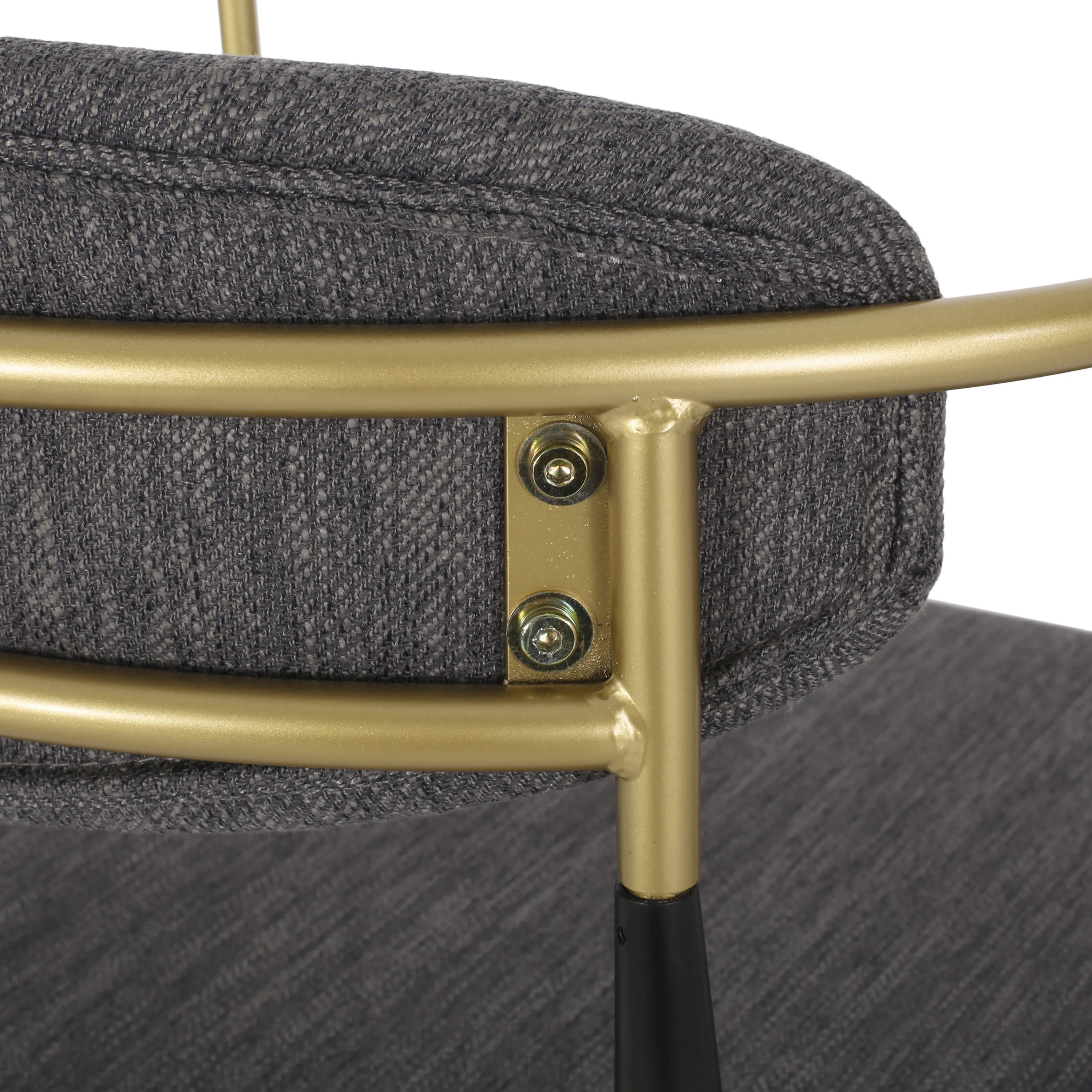 Camas Modern Fabric Upholstered Iron 30 Inch Barstools Set of 2 - furnishings