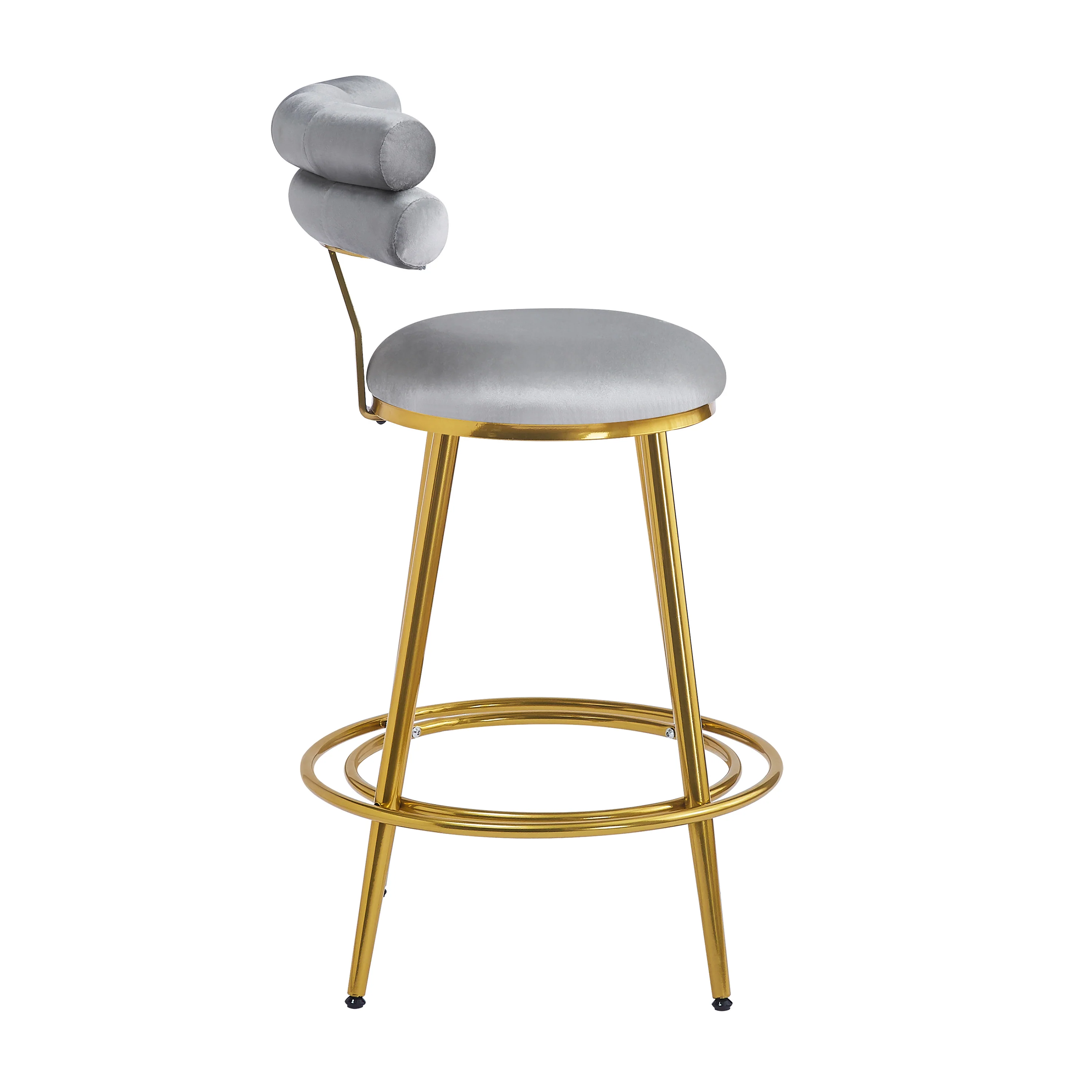 Jaspere Velvet Upholstery Counter Stools, Set of 2 - furnishings
