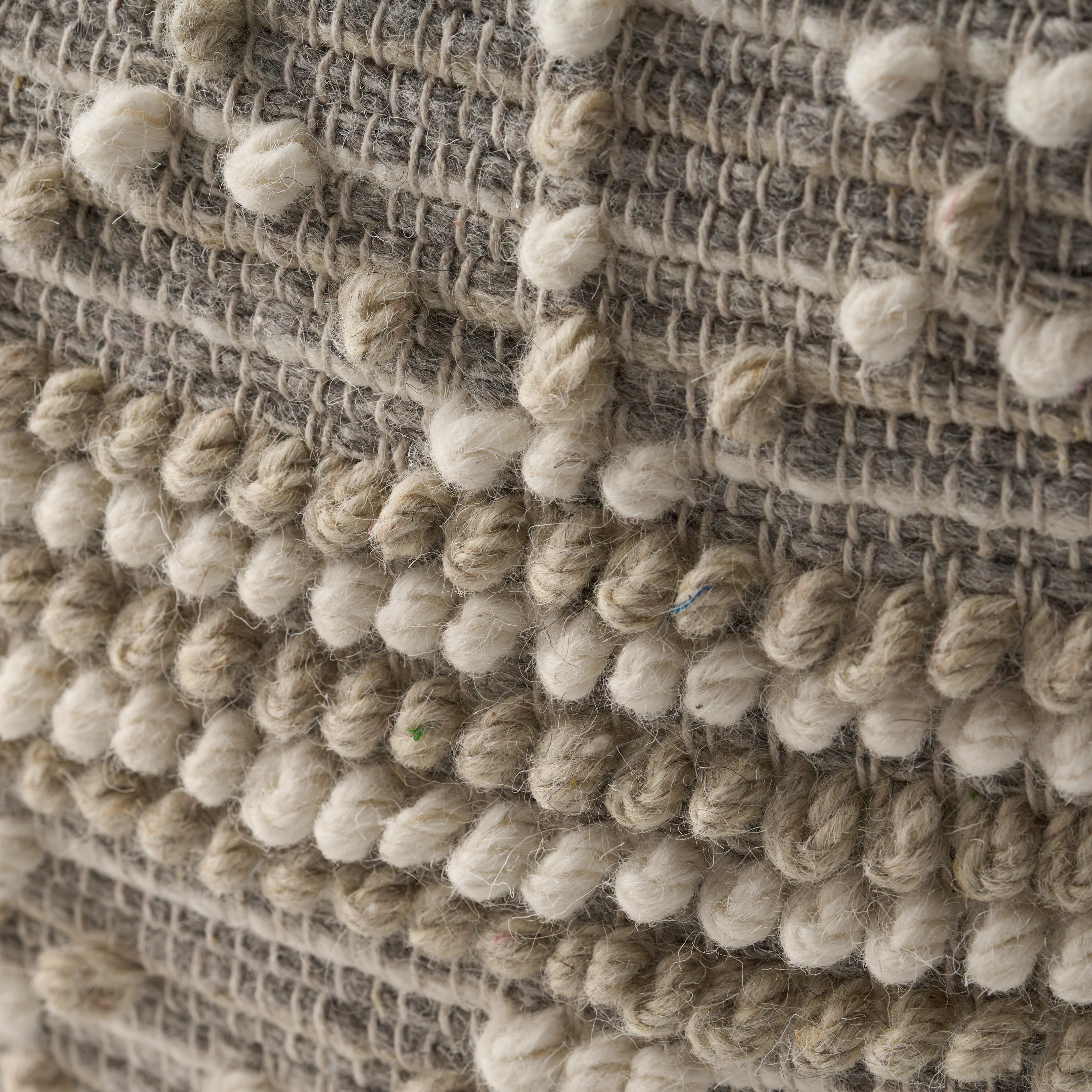 Everliegh Contemporary Wool and Cotton Pouf Ottoman - furnishings
