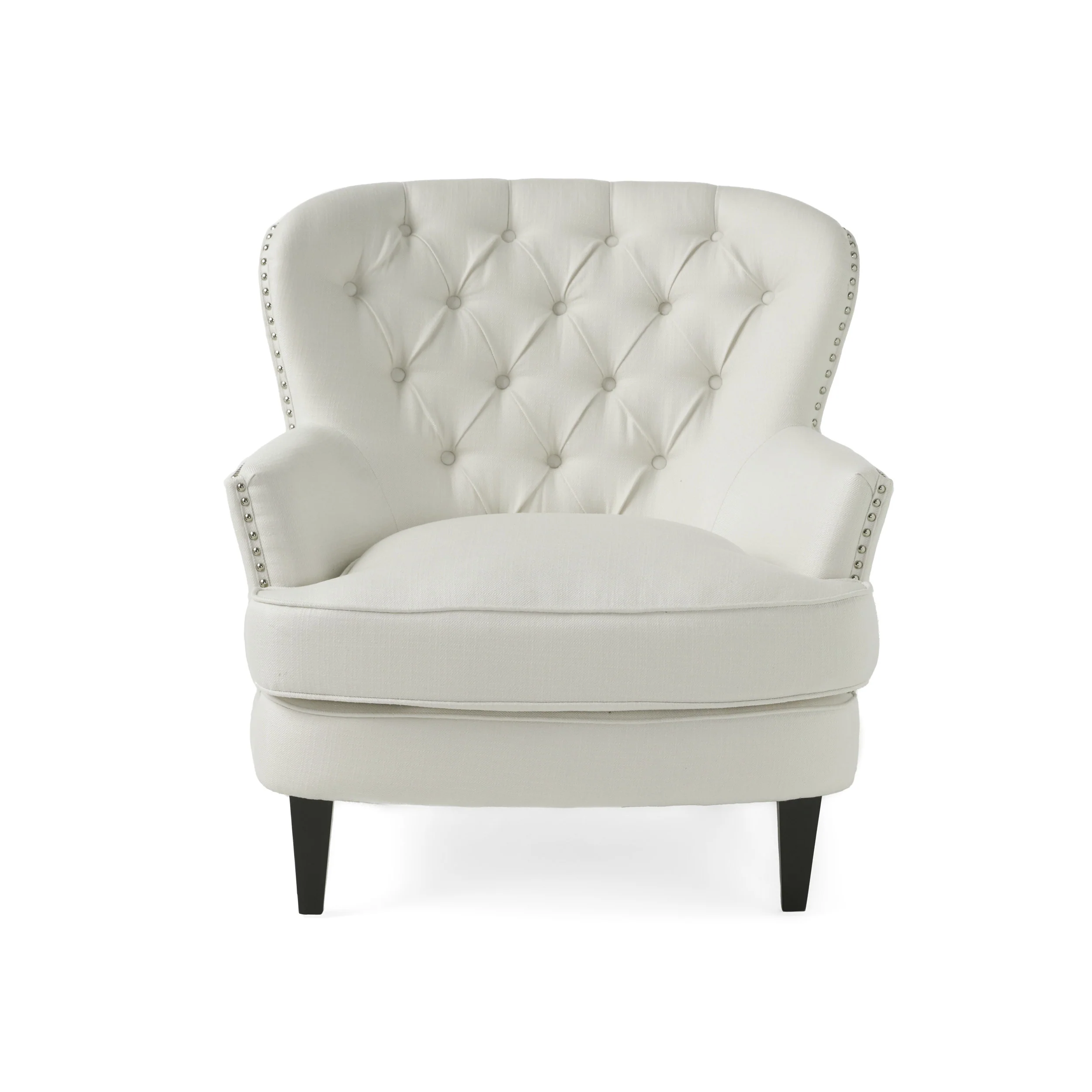 Alfred Button Tufted Fabric Club Chair - furnishings