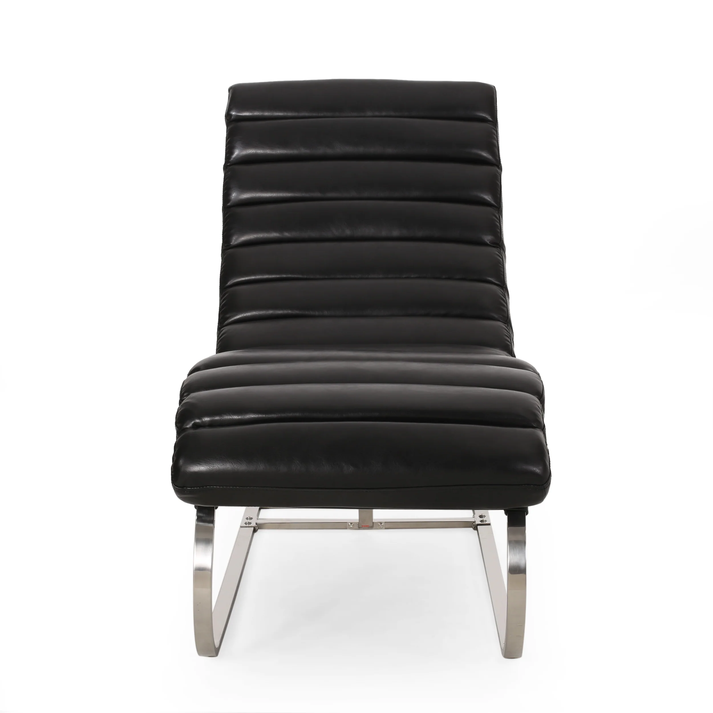 Pearsall Modern Channel Stitch Chaise Lounge - furnishings