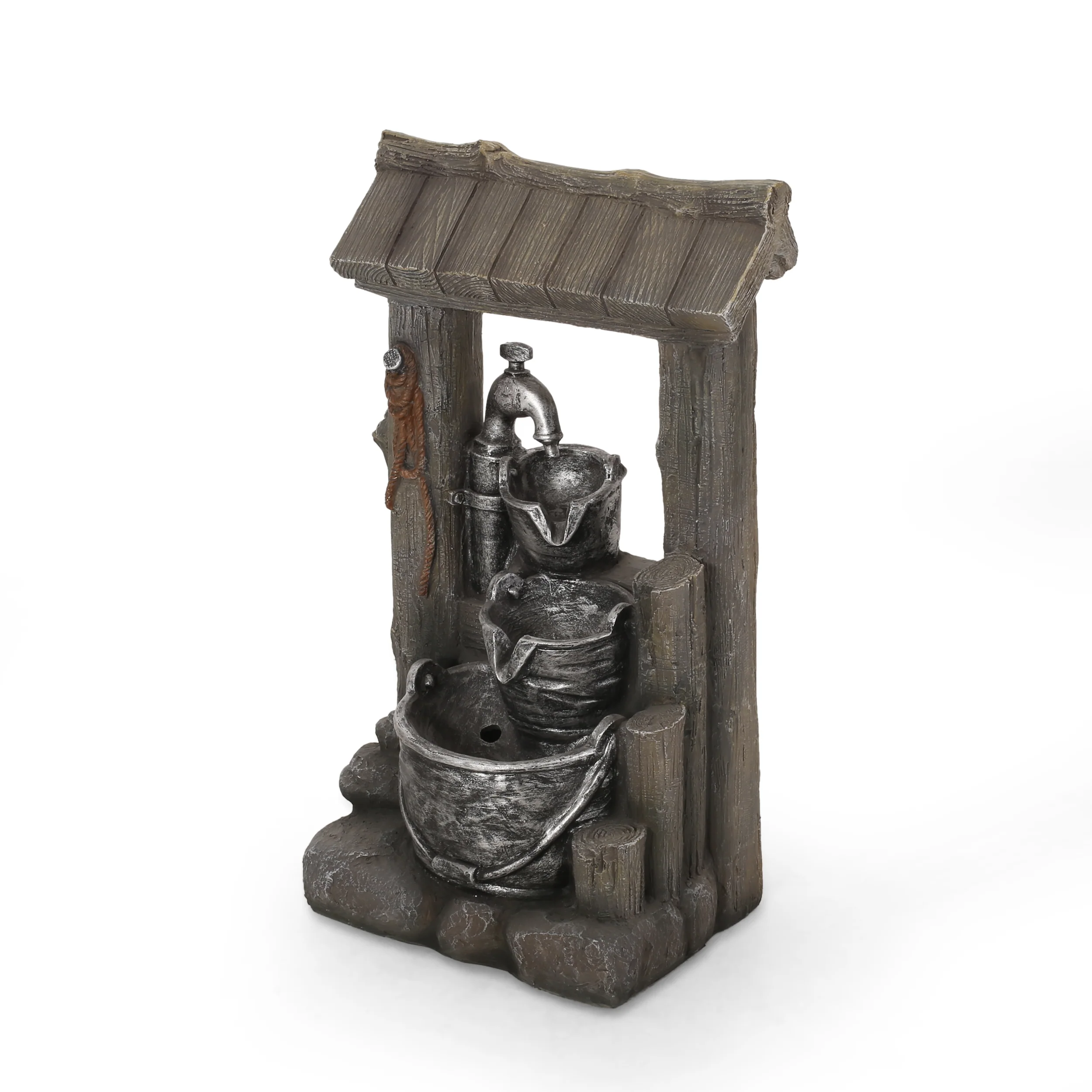 Orville Outdoor 3 Tier Bucket Fountain - furnishings
