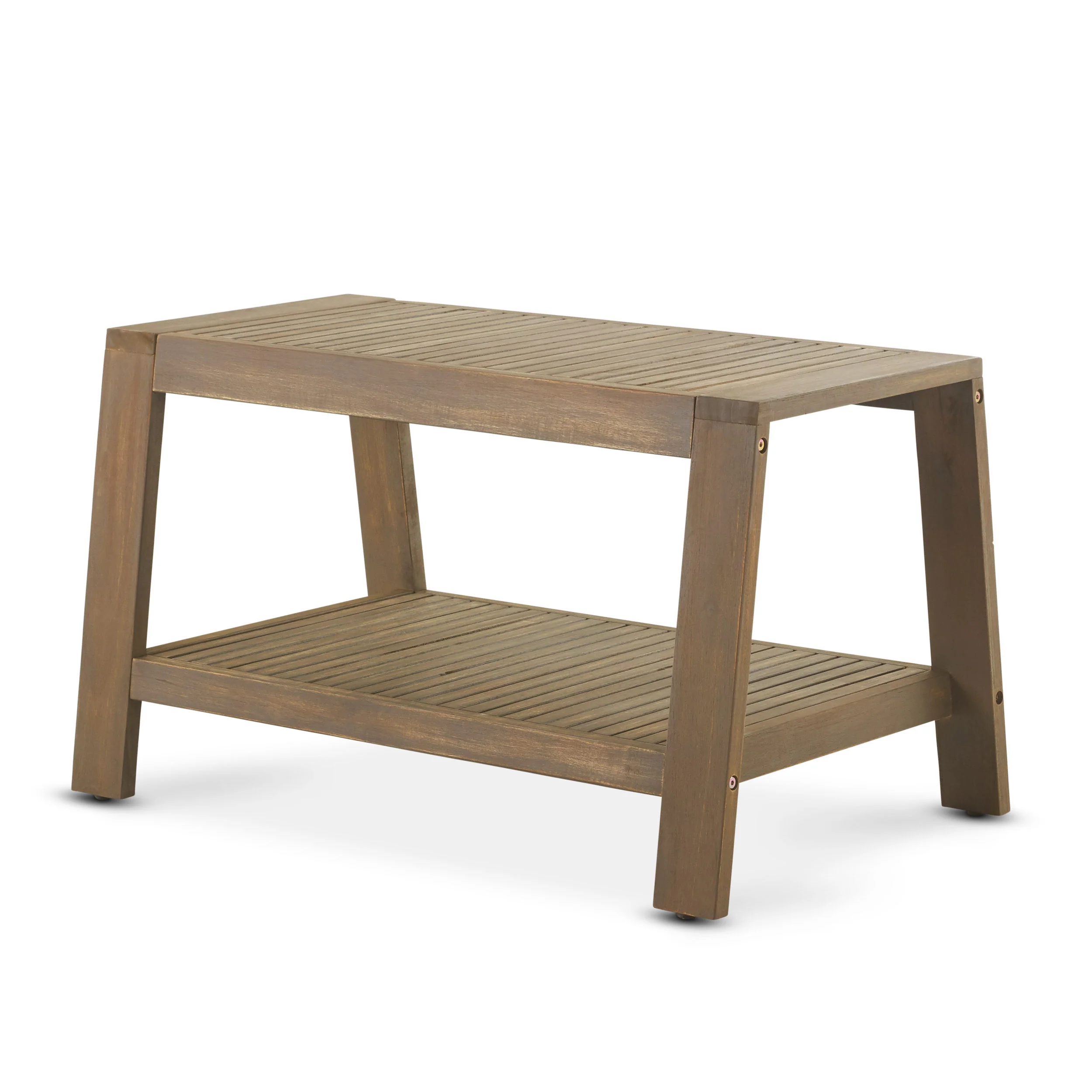 Grenada Outdoor Acacia Wood 4 Piece Chat Set w/ Water Resistant Cushions - furnishings