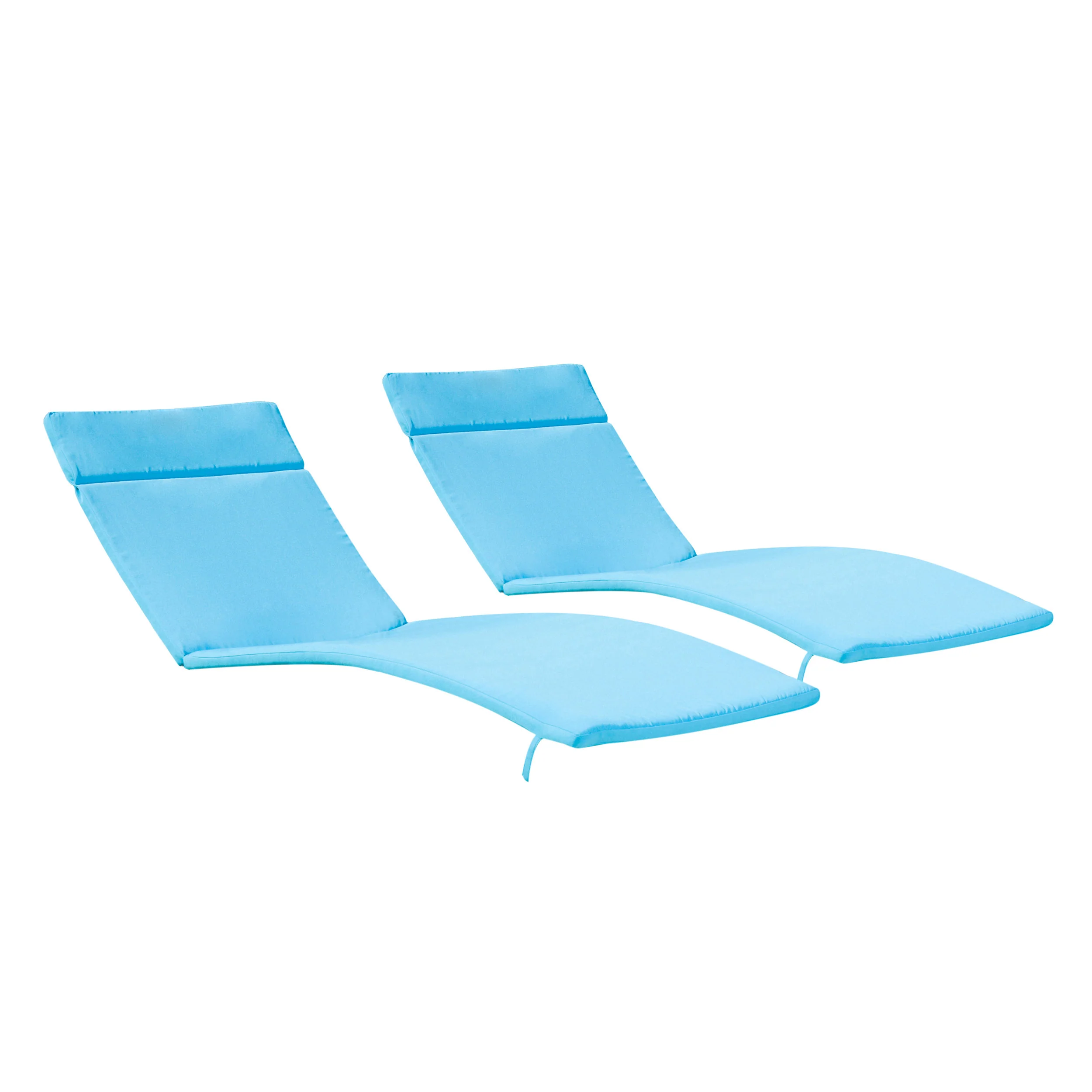 Albany Outdoor Water-Resistant Fabric Chaise Lounge Cushions (Set of 2) - furnishings