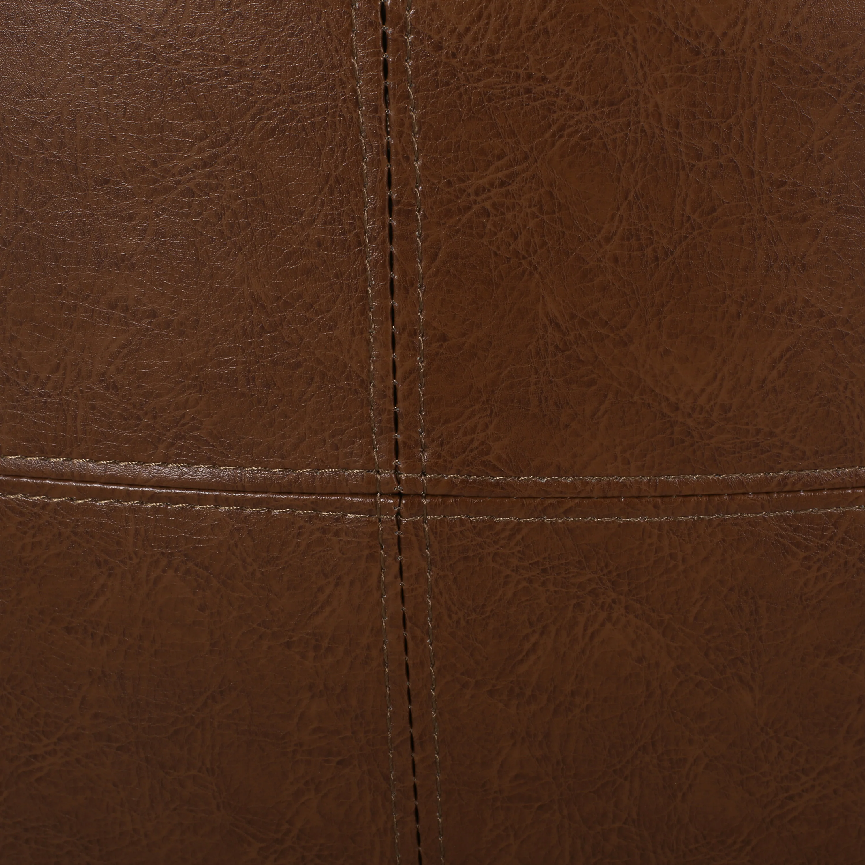 Dored Faux Leather Upholstered Ottoman - furnishings