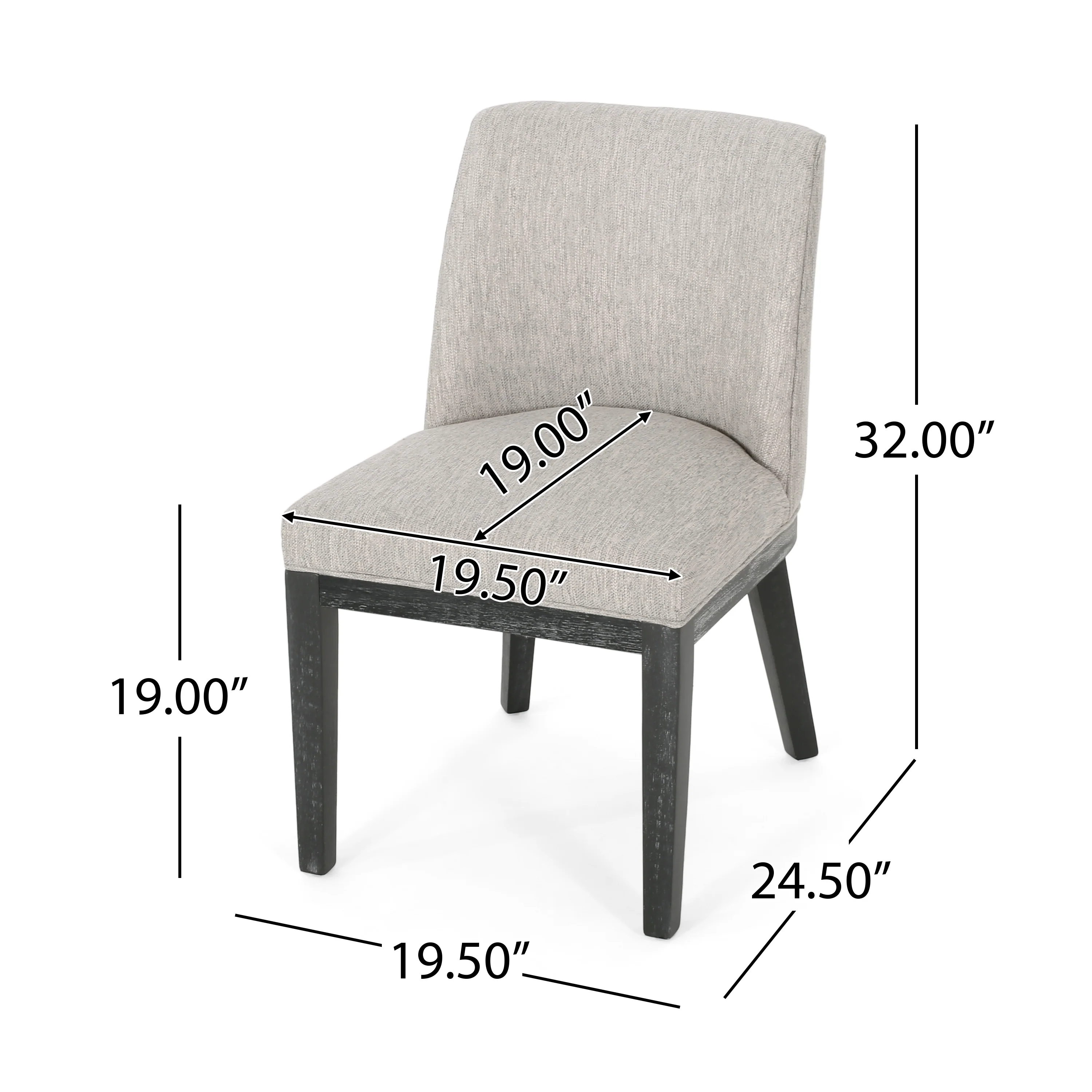 Boise Contemporary Fabric Upholstered Wood Dining Chairs, Set of 2 - furnishings