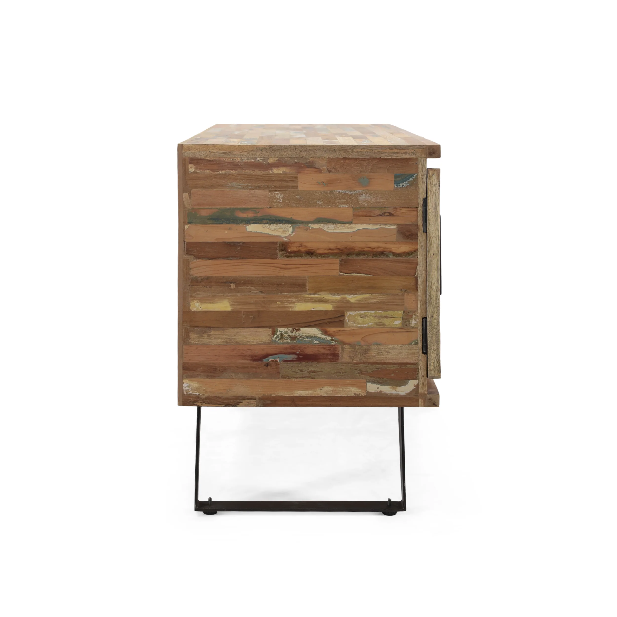 Alithea Handcrafted Boho Reclaimed Wood TV Stand - furnishings